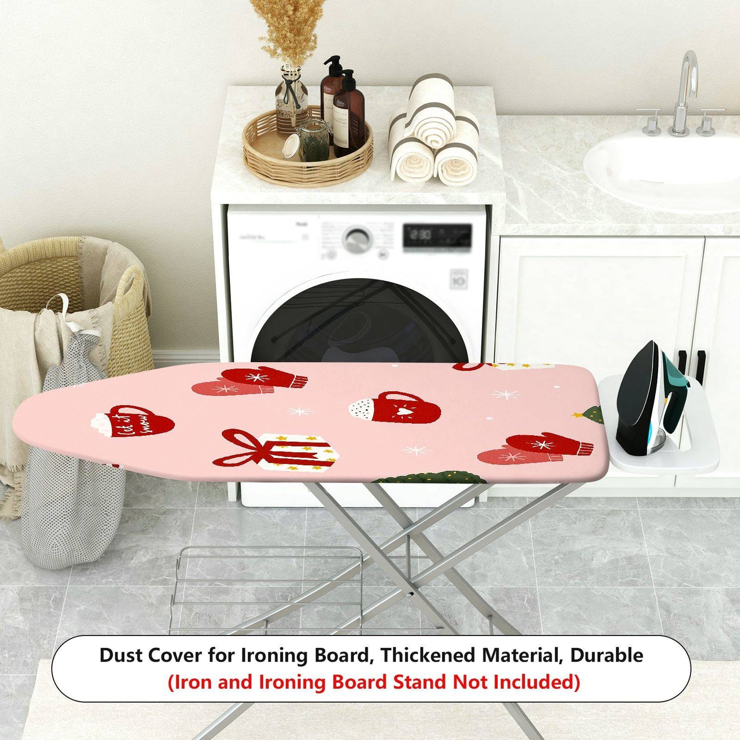 1-Piece Christmas Mug Gift Snowflake Ironing Board Cover, Universal Size, Without Board