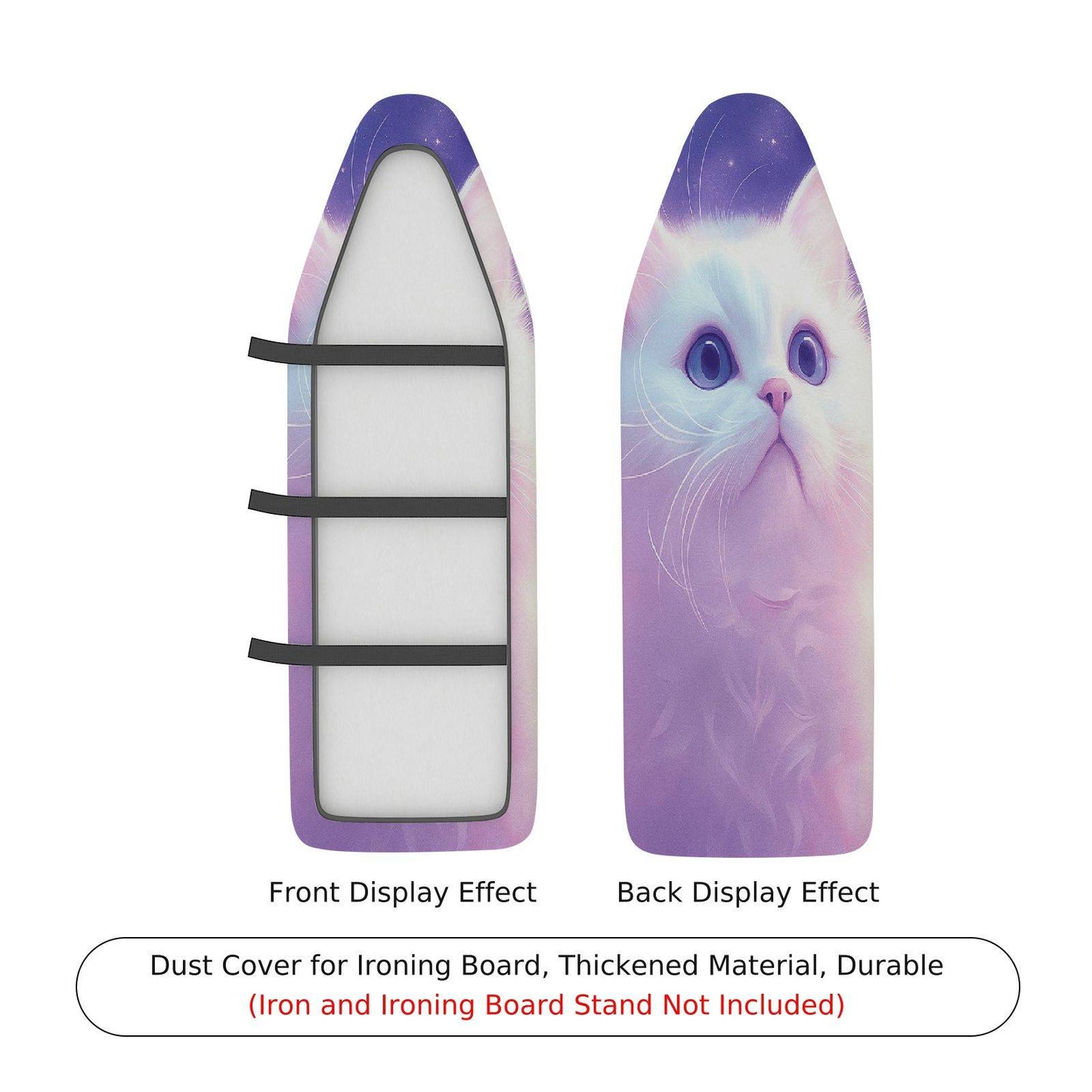 1-Piece Cute Cat Purple Ironing Board Cover, Universal Size, Without Board