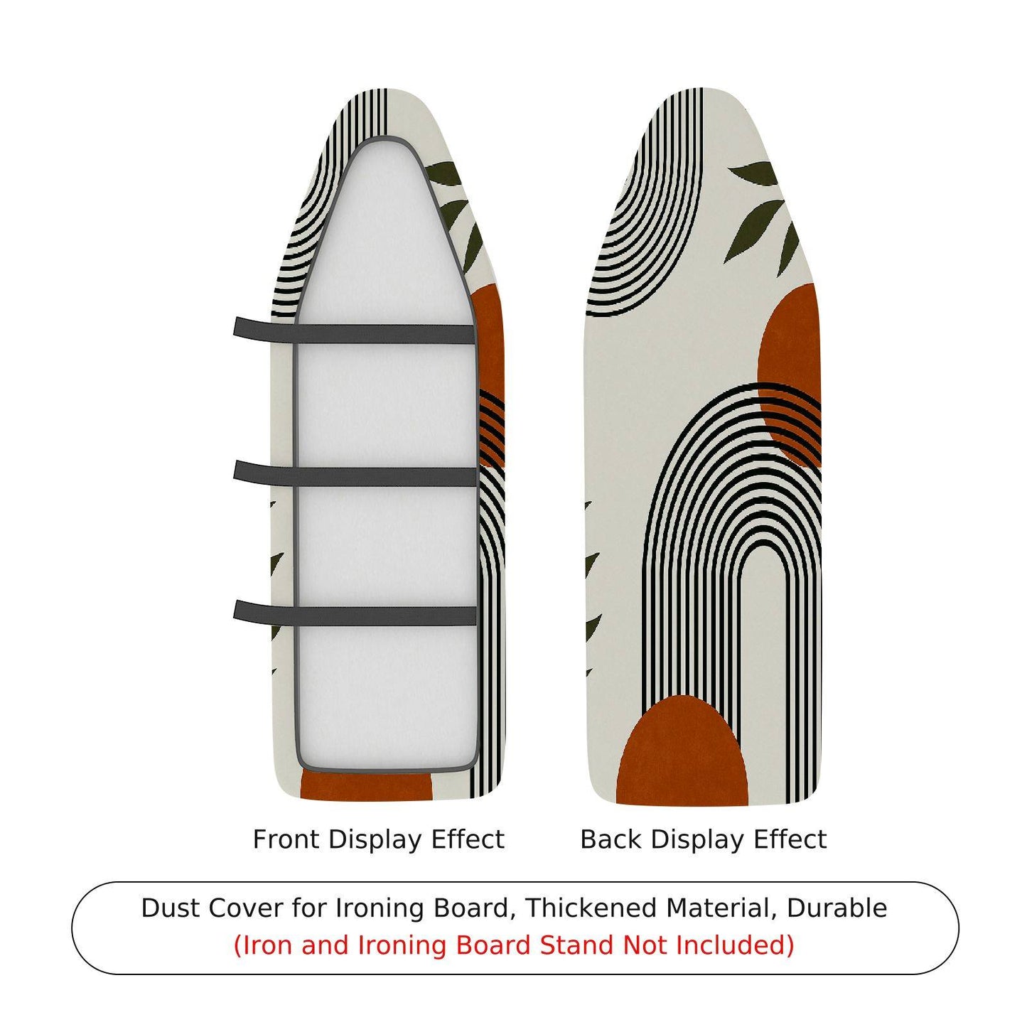 1-Piece Abstract Geometric Minimalist Art Ironing Board Cover, Universal Size, Without Board