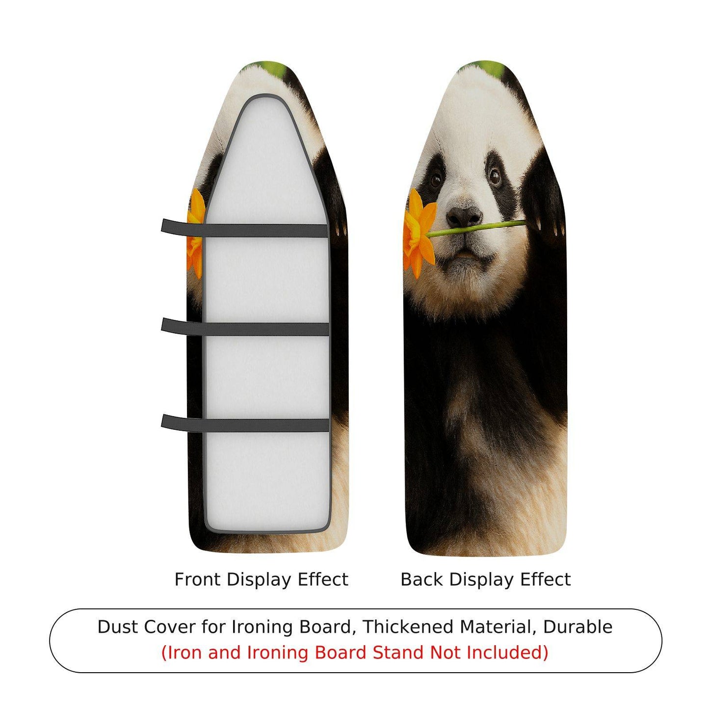 1-Piece Panda Flower Fun Ironing Board Cover, Universal Size, Without Board