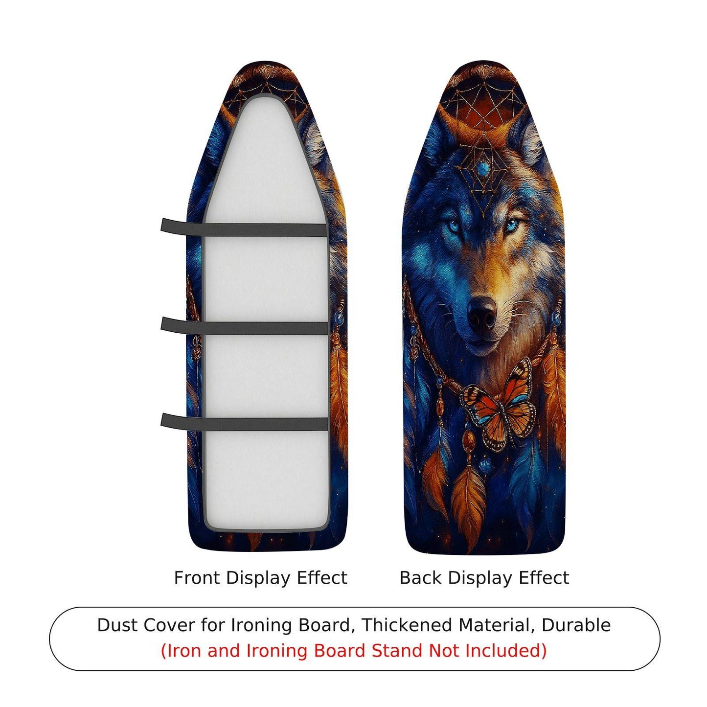 1-Piece Wolf Dreamcatcher Butterfly Ironing Board Cover, Universal Size, Without Board