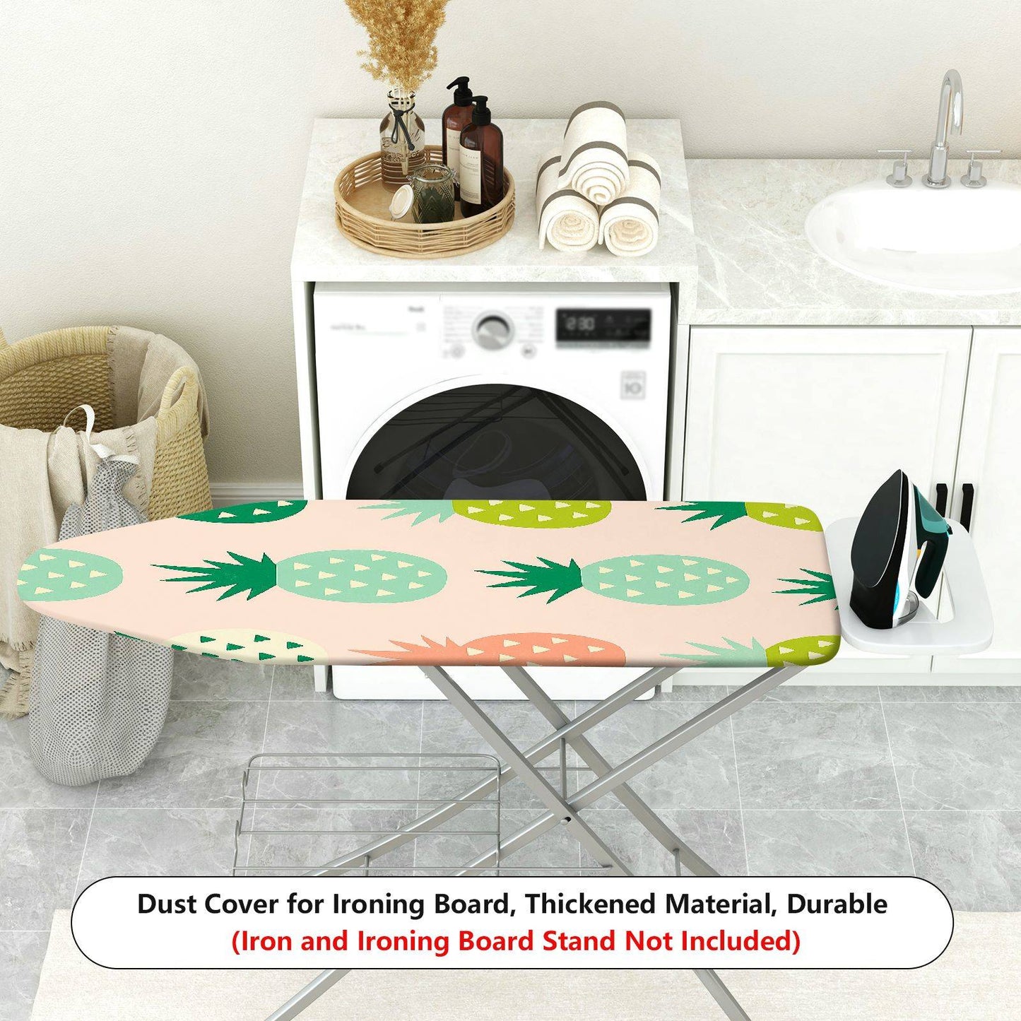 1-Piece Pineapple Pattern Colorful Fun Ironing Board Cover, Universal Size, Without Board
