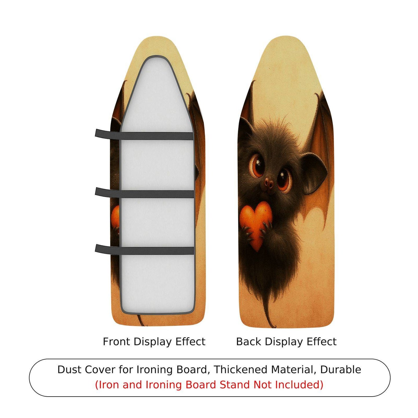 1-Piece Cute Bat Halloween Fantasy Ironing Board Cover, Universal Size, Without Board