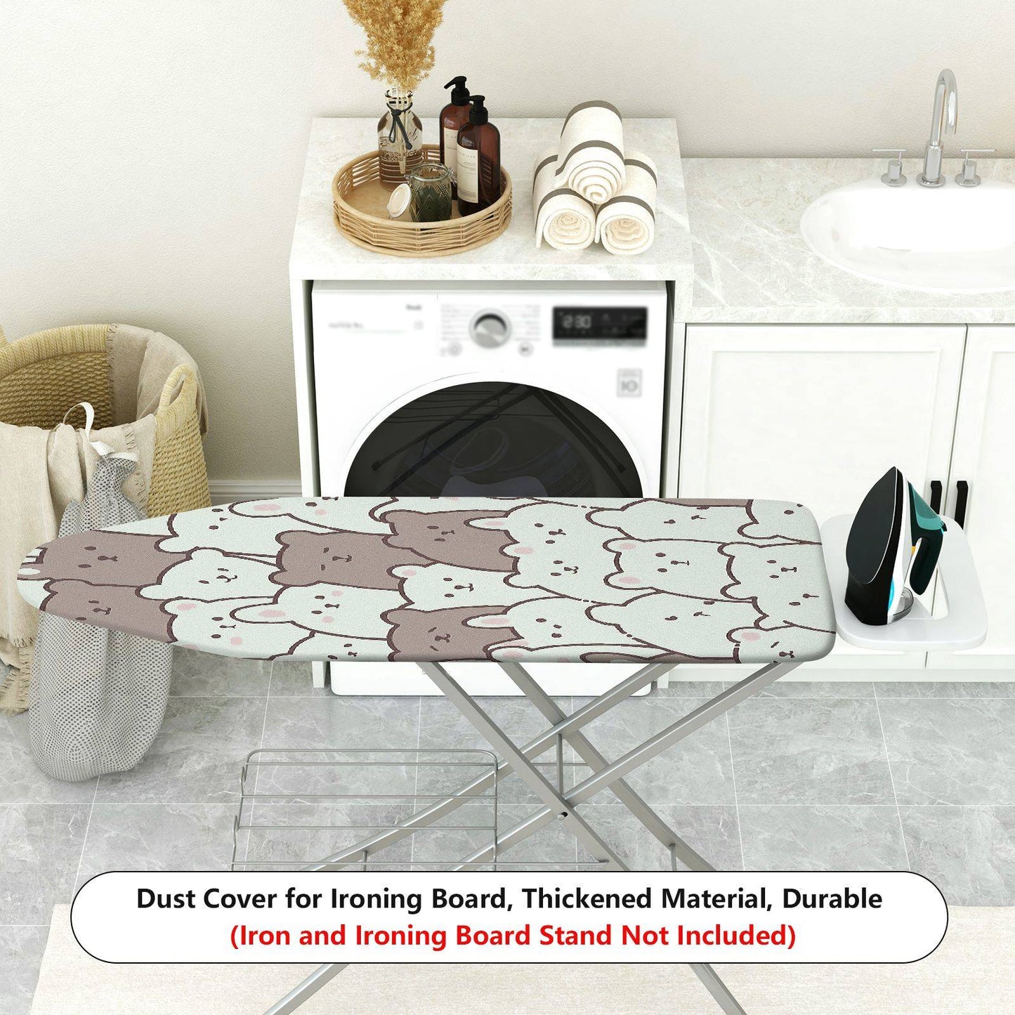 1-Piece Bear Pattern Cute Ironing Board Cover, Universal Size, Without Board