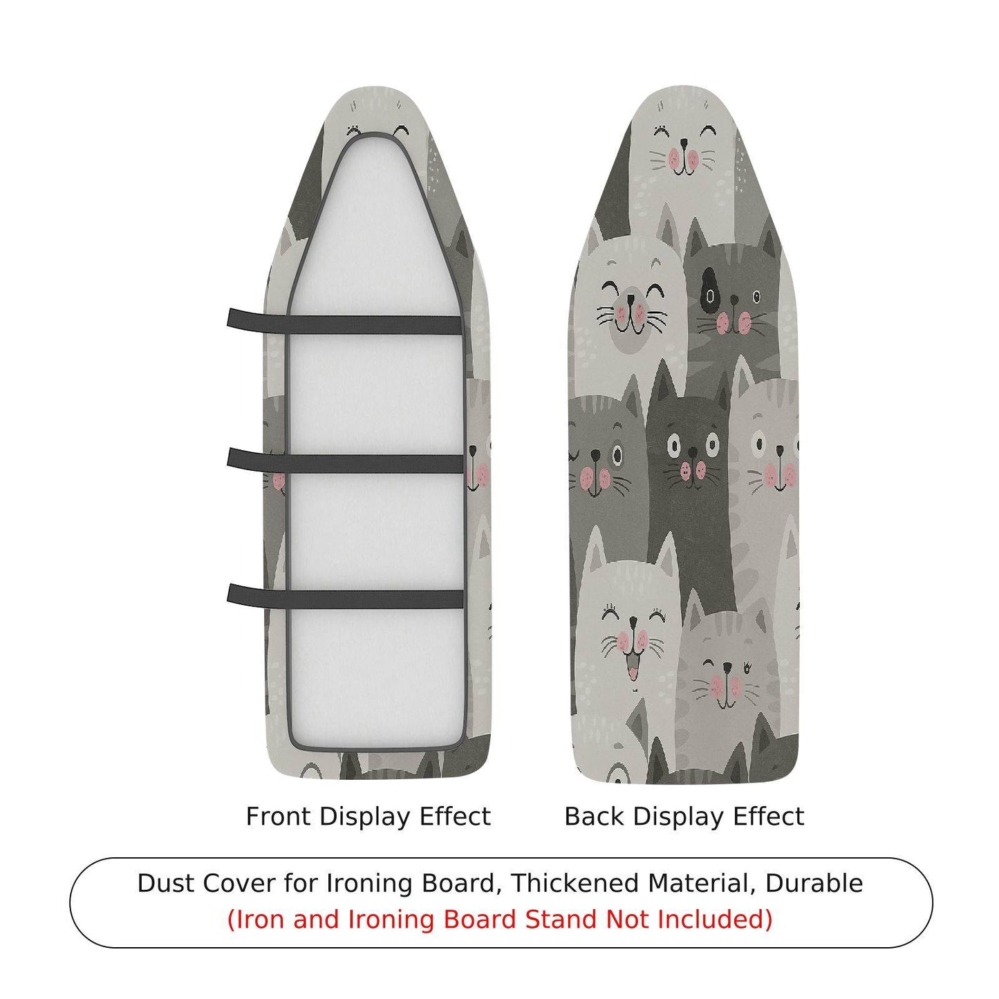 1-Piece Cat Pattern Animal Cute Ironing Board Cover, Universal Size, Without Board