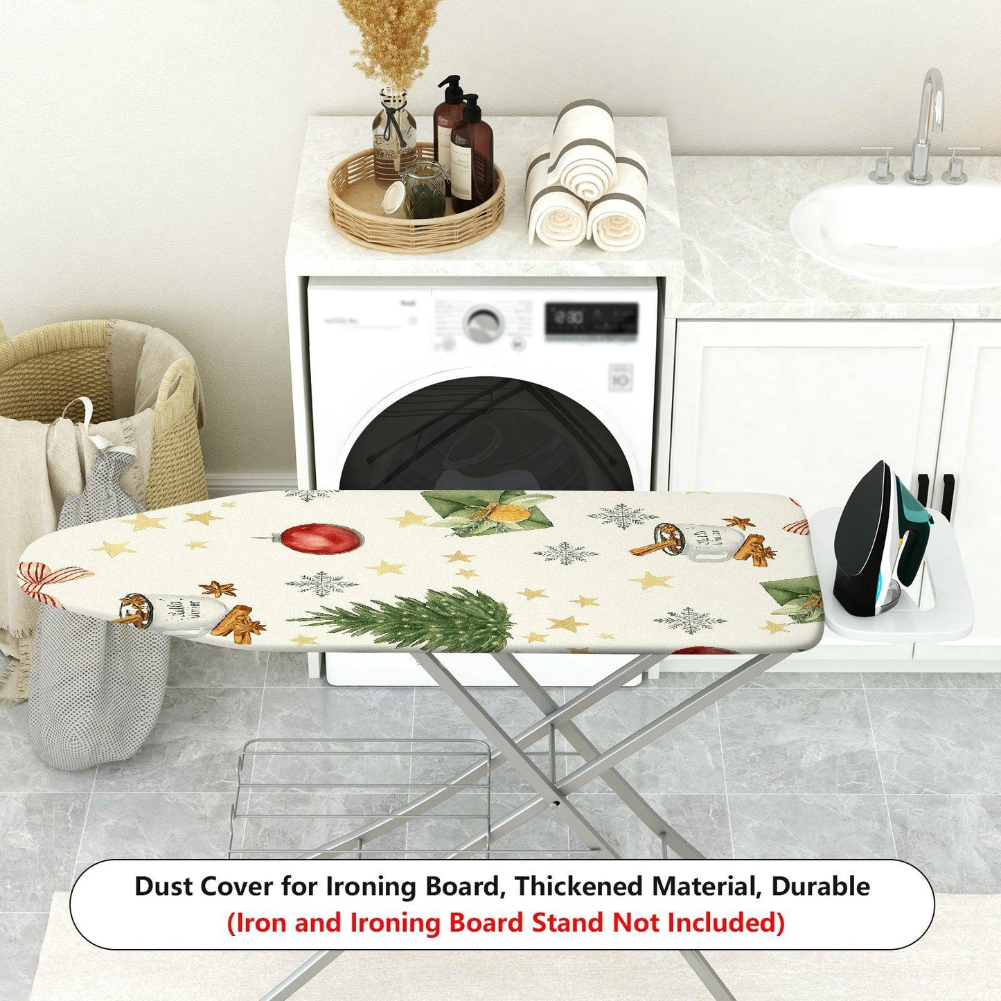 1-Piece Christmas Tree Ornament Star Ironing Board Cover, Universal Size, Without Board