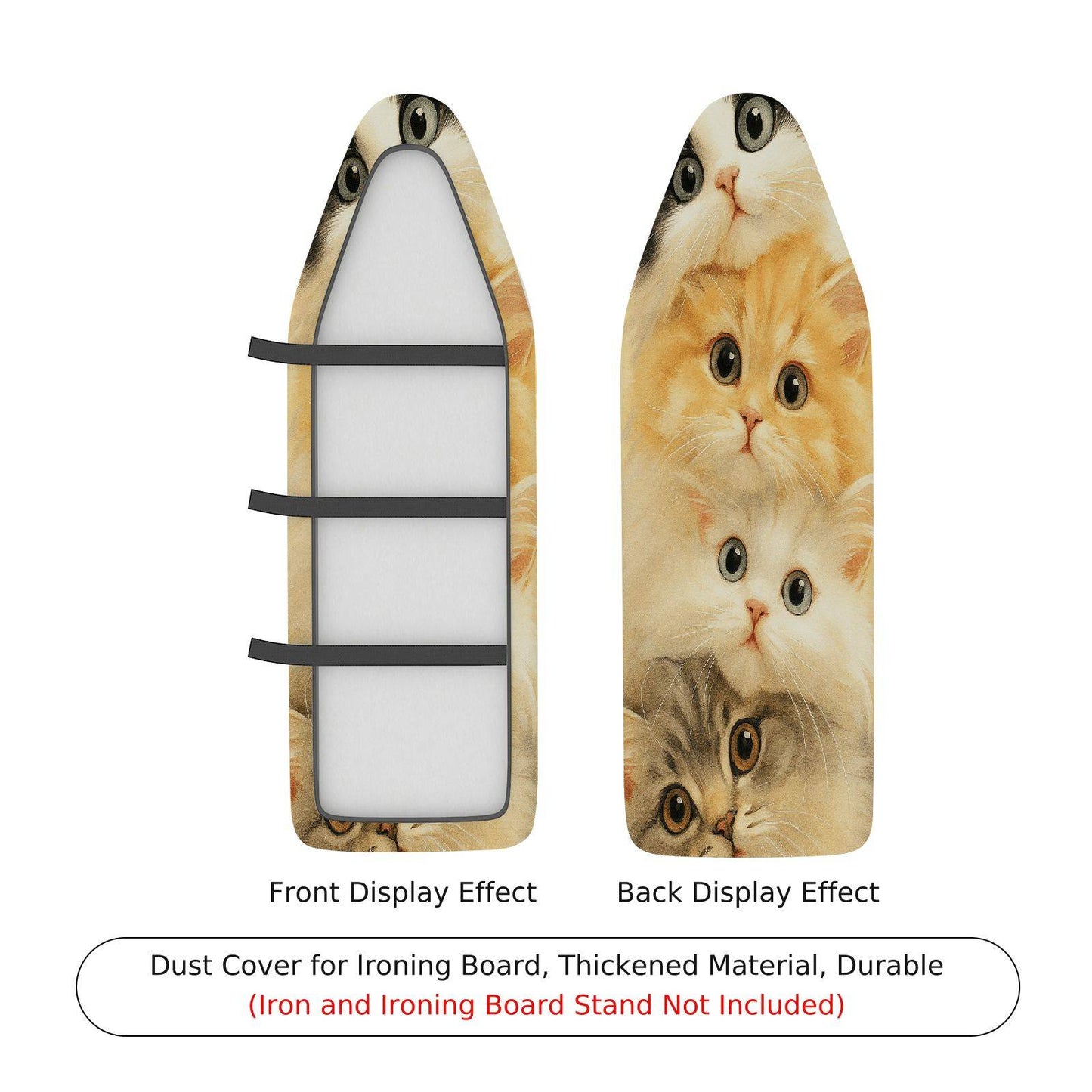 1-Piece Cute Cat Print Animal Soft Ironing Board Cover, Universal Size, Without Board