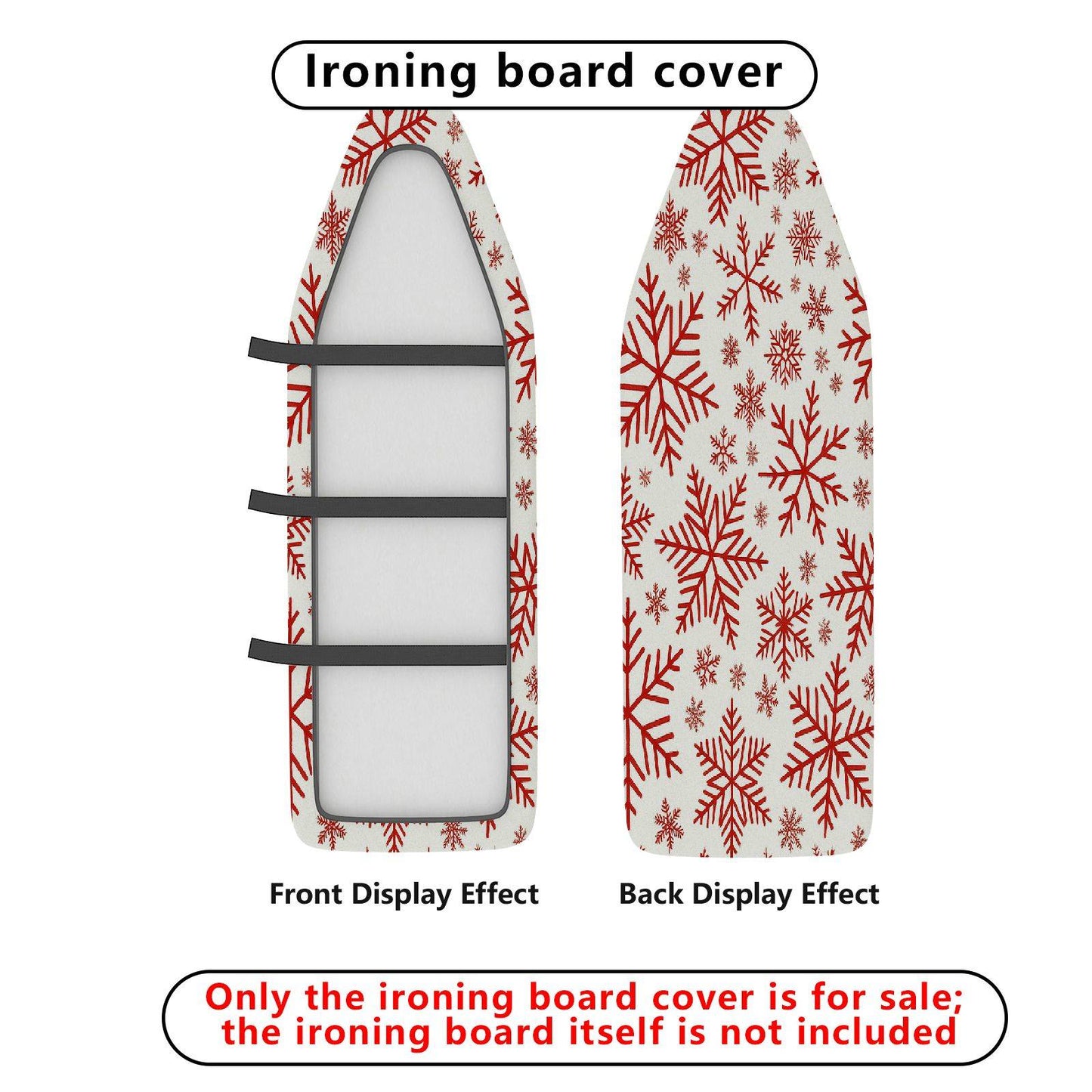 1-Piece Snowflake Christmas Festive Ironing Board Cover, Universal Size, Without Board