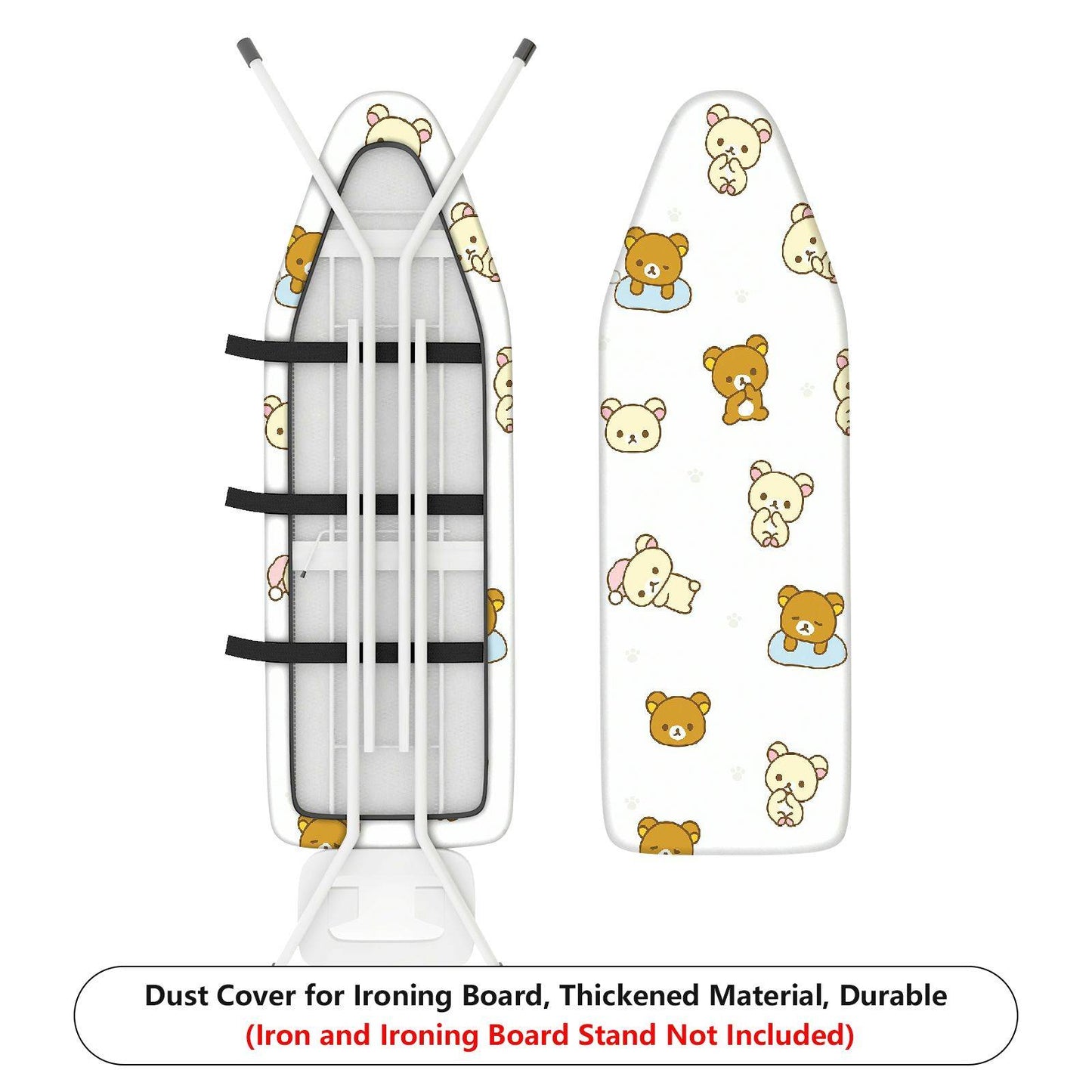 1-Piece Cute Bear Pattern Animal Style Kawaii Ironing Board Cover, Universal Size, Without Board
