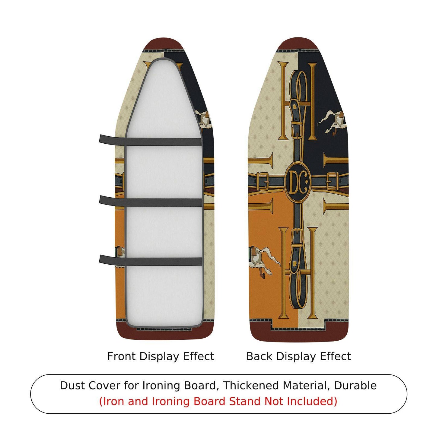 1-Piece Abstract Geometric Vintage Ironing Board Cover, Universal Size, Without Board