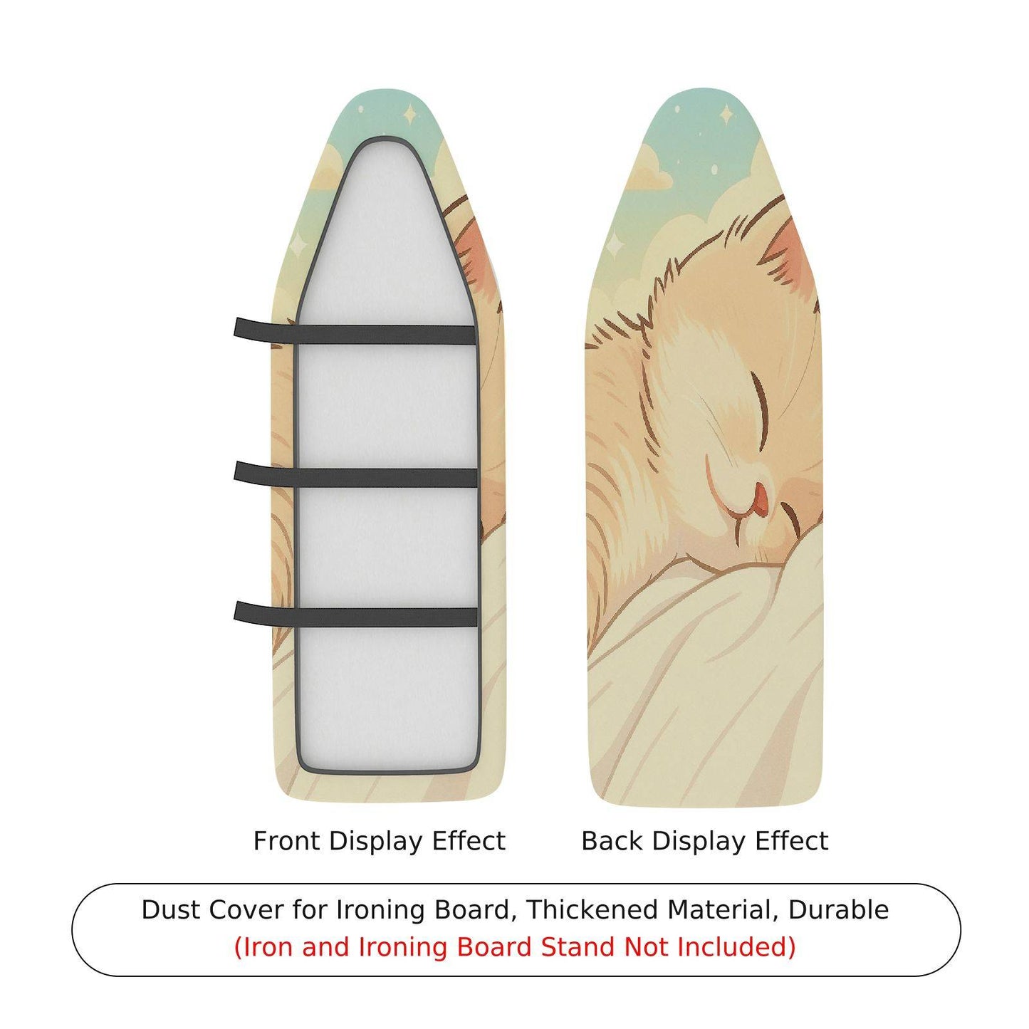 1-Piece Cat Fun Ironing Board Cover, Universal Size, Without Board