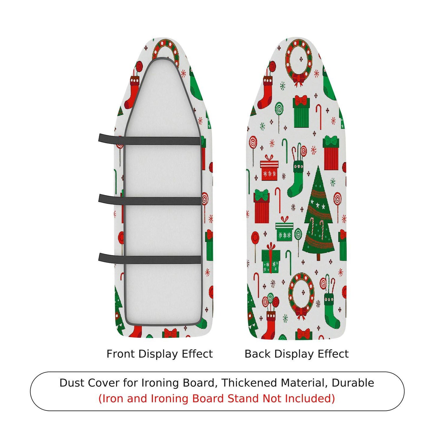 1-Piece Christmas Stockings Ornaments Ironing Board Cover, Universal Size, Without Board