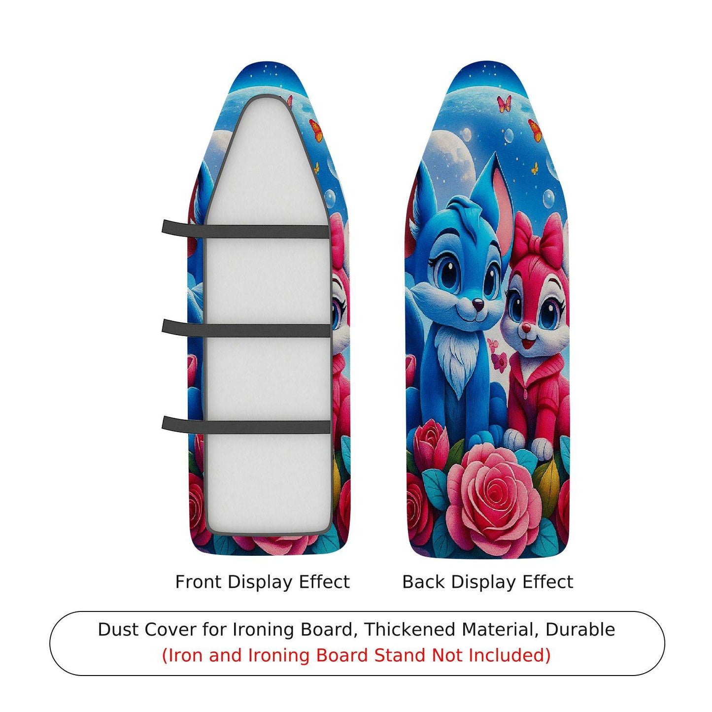 1-Piece Cute Floral Ironing Board Cover, Universal Size, Without Board