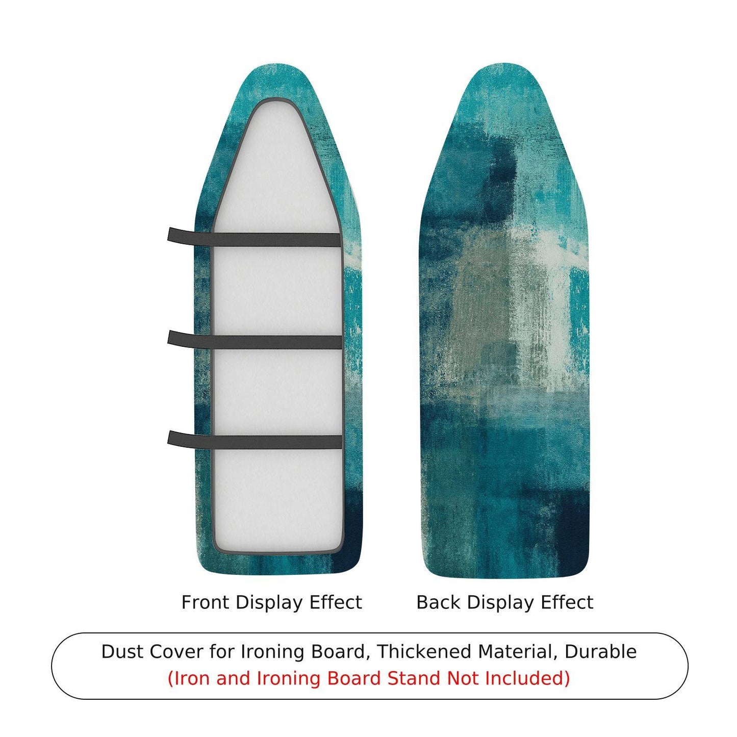 1-Piece Abstract Blue Green Artistic Ironing Board Cover, Universal Size, Without Board