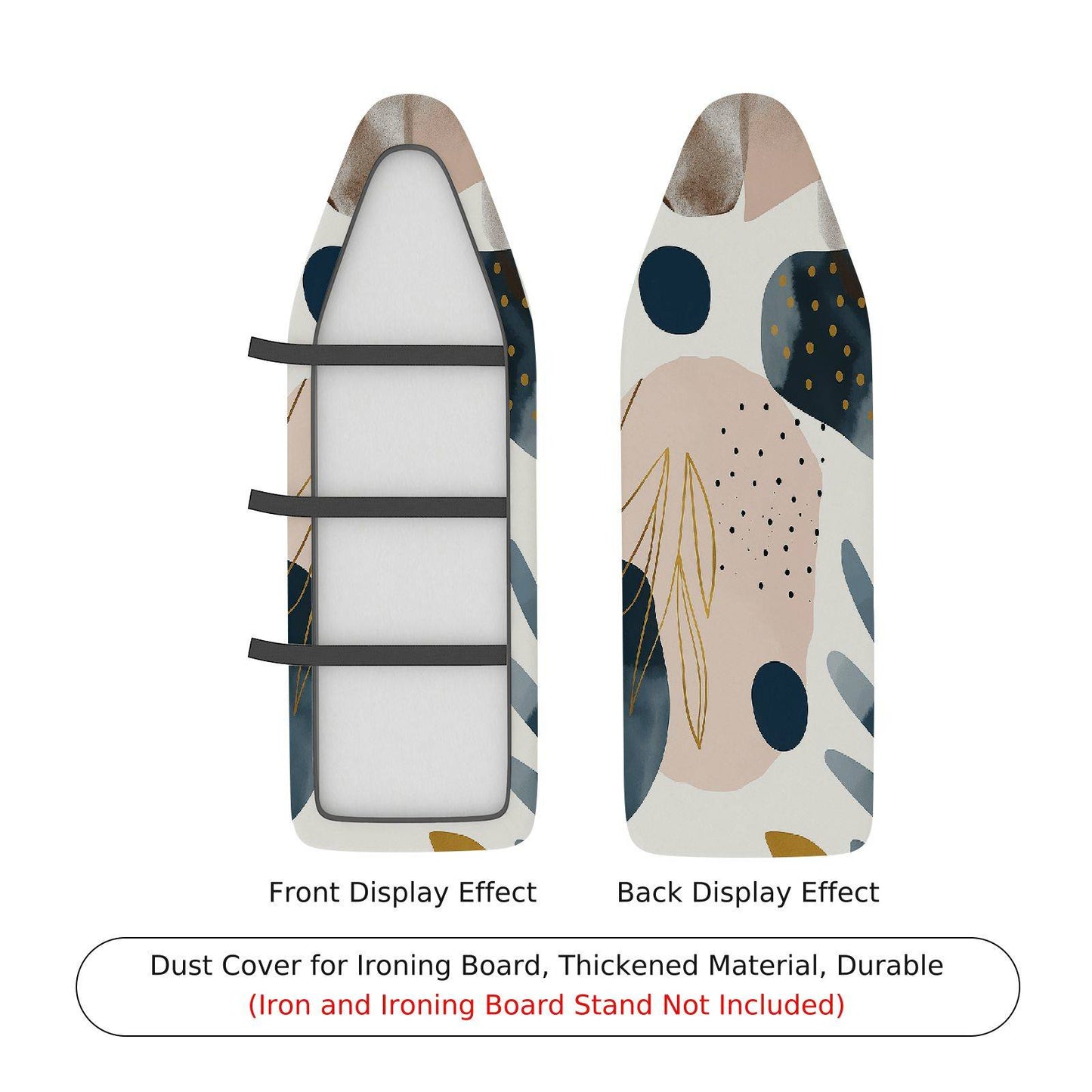 1-Piece Abstract Art Pattern Geometric Shapes Pastel Color Ironing Board Cover, Universal Size, Without Board