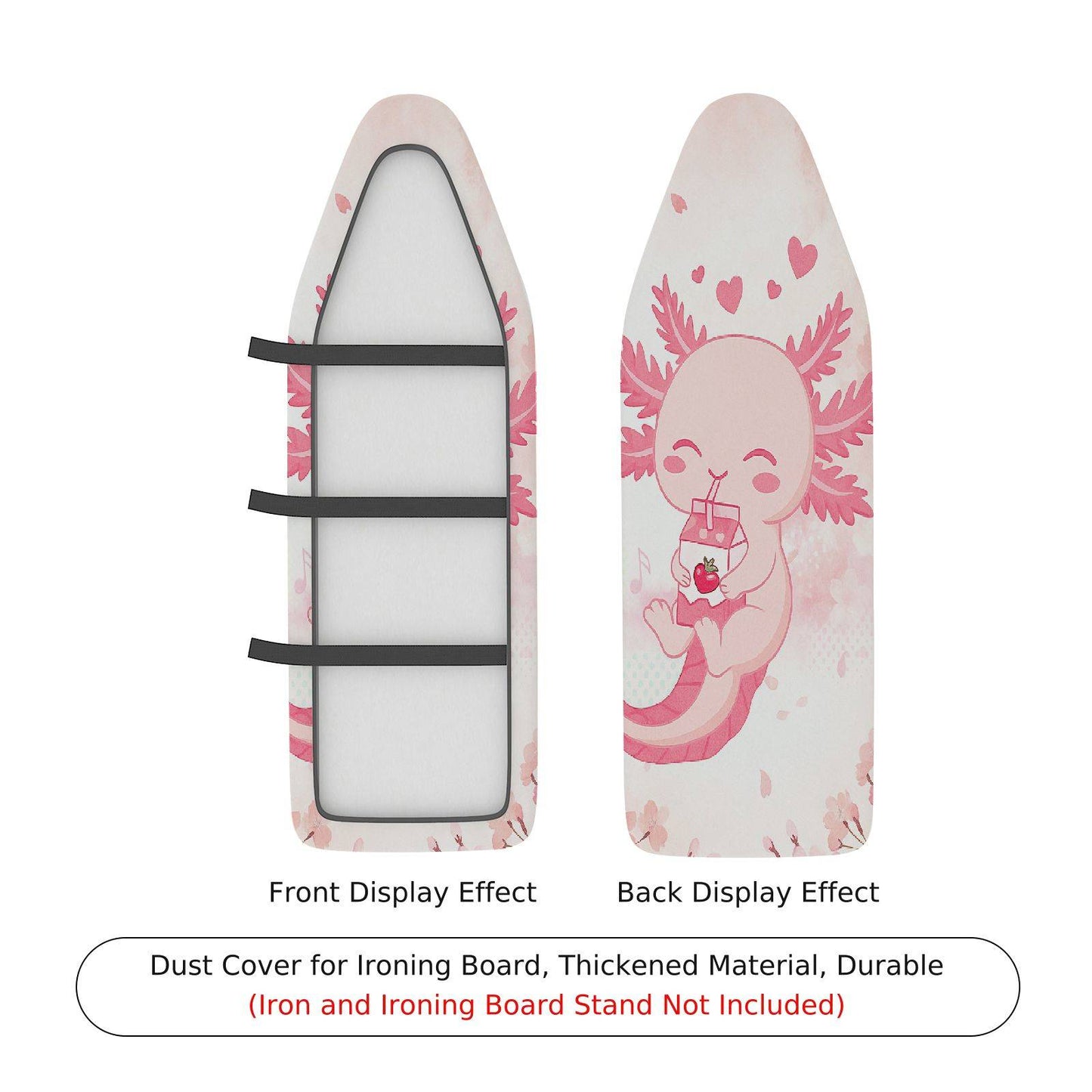 1-Piece Cute Pink Ironing Board Cover, Universal Size, Without Board