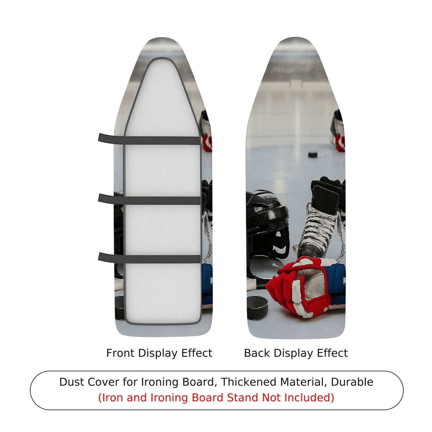 1-Piece Hockey Pattern Sports Equipment Fun Ironing Board Cover, Universal Size, Without Board