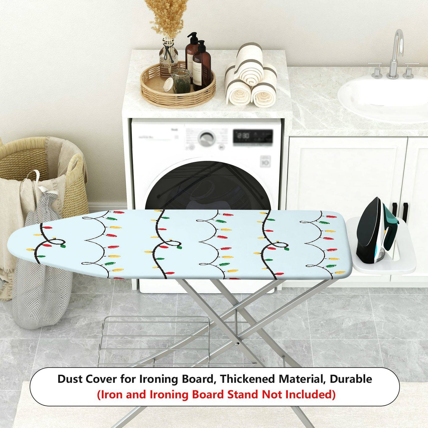 1-Piece Christmas Holiday Decorative Ironing Board Cover, Universal Size, Without Board