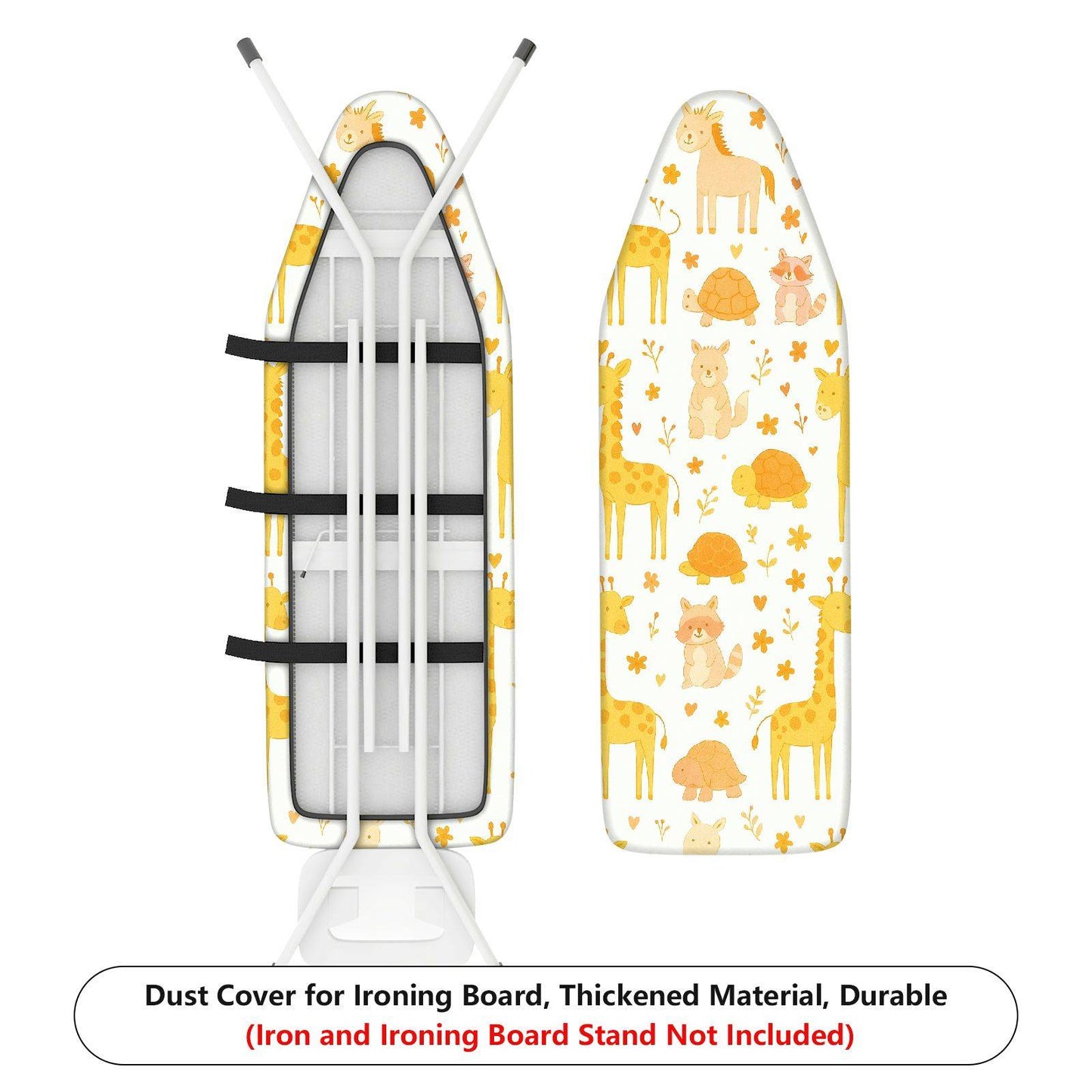 1-Piece Cute Animal Pattern Floral Ironing Board Cover, Universal Size, Without Board