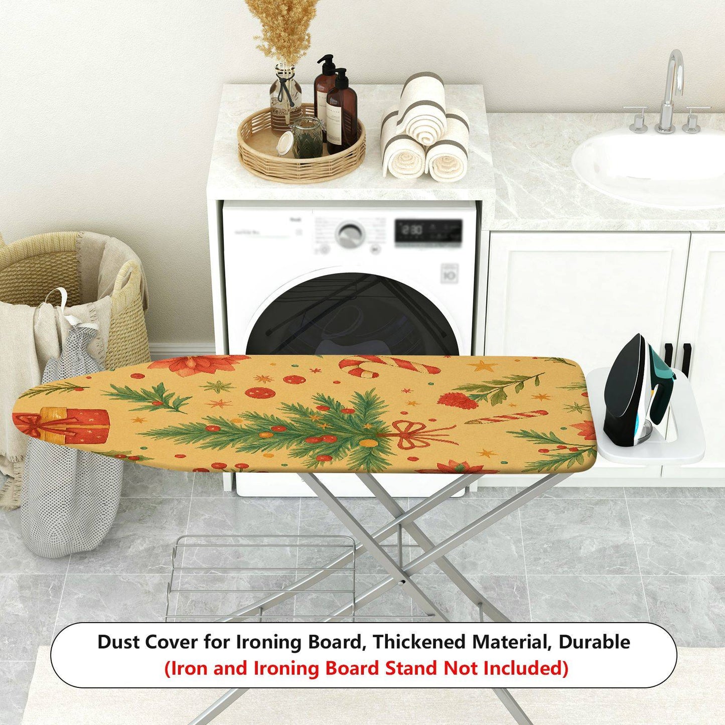1-Piece Christmas Tree Candy Flower Ironing Board Cover, Universal Size, Without Board