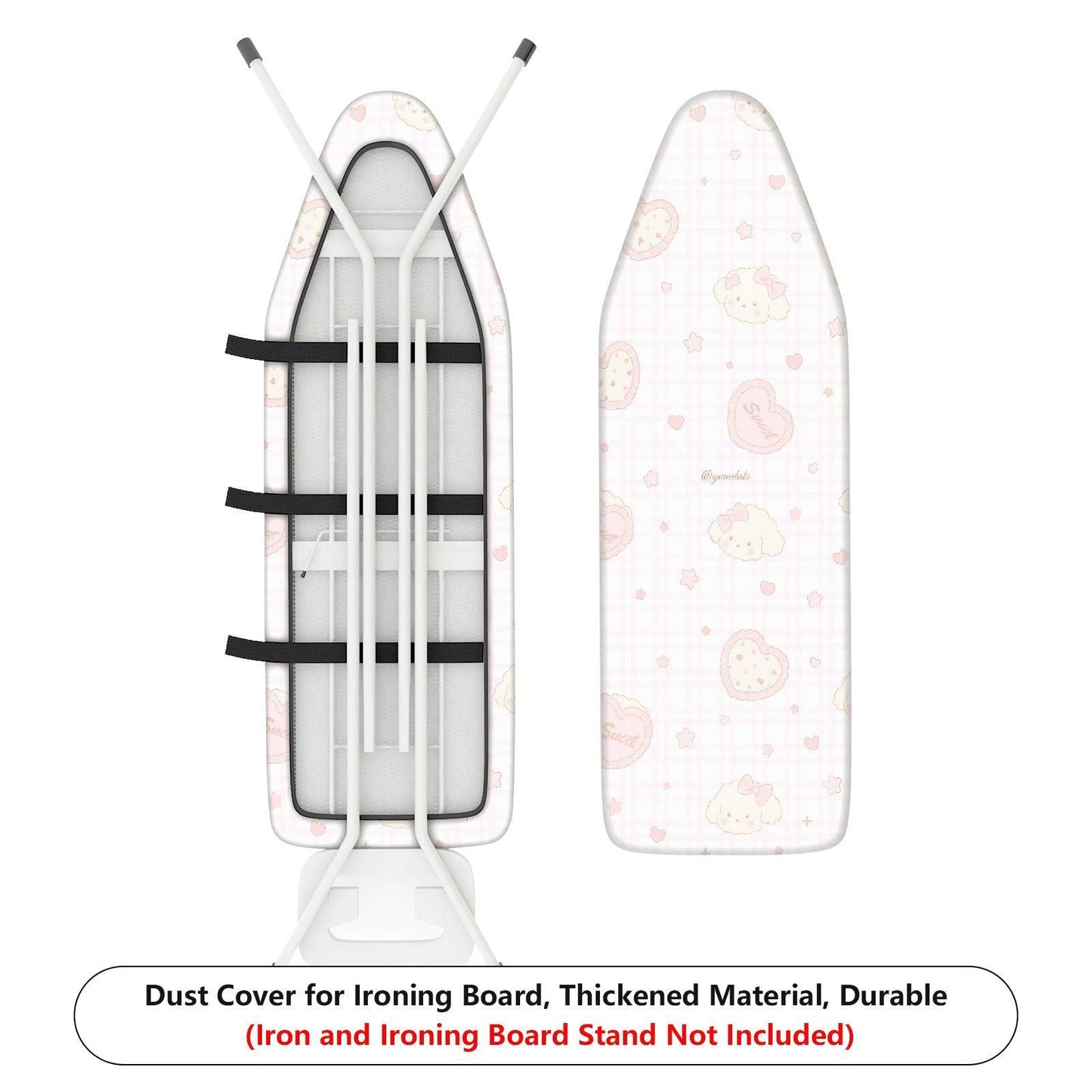 1-Piece Sweet Pink Cute Ironing Board Cover, Universal Size, Without Board