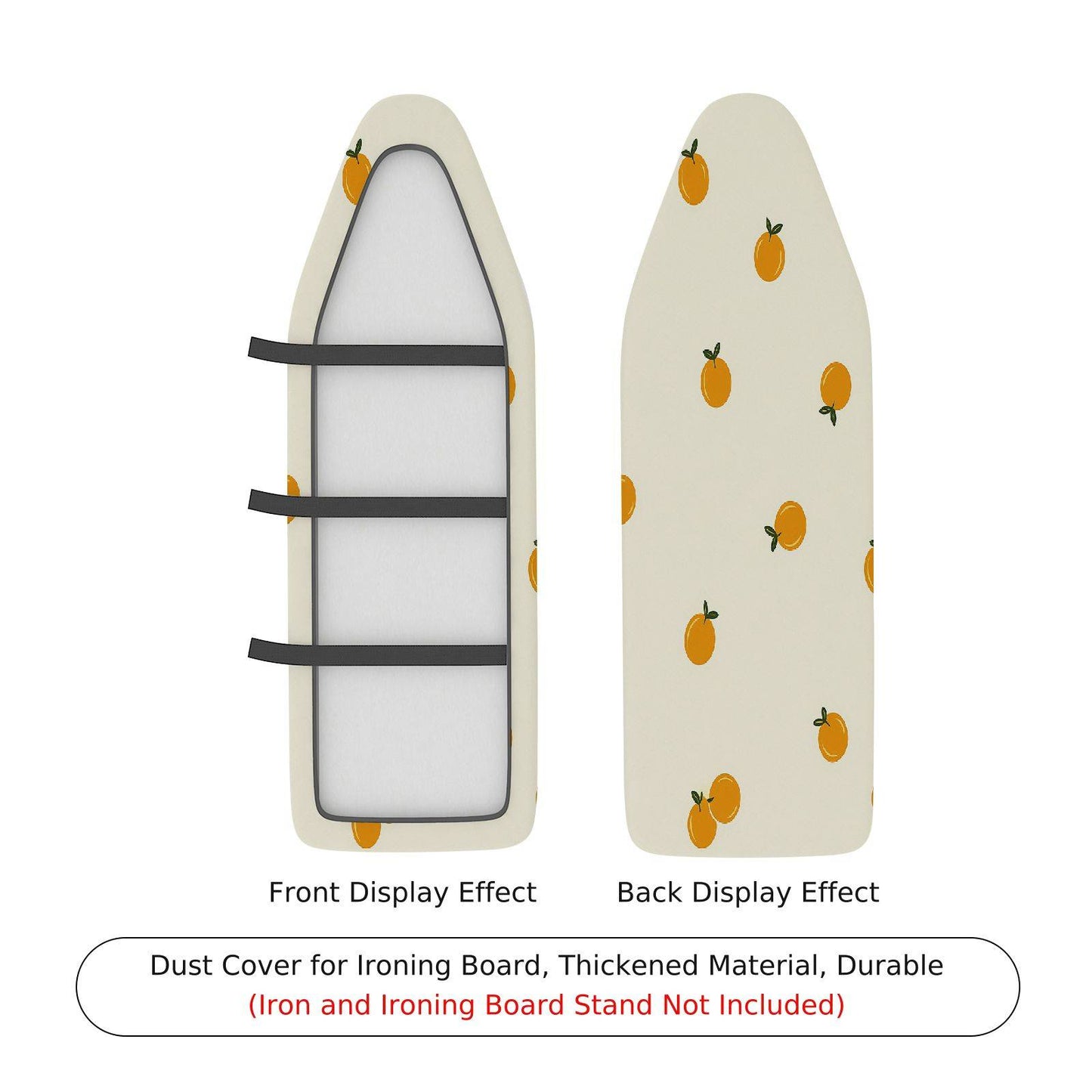 1-Piece Orange Fresh Fruit Pattern Ironing Board Cover, Universal Size, Without Board