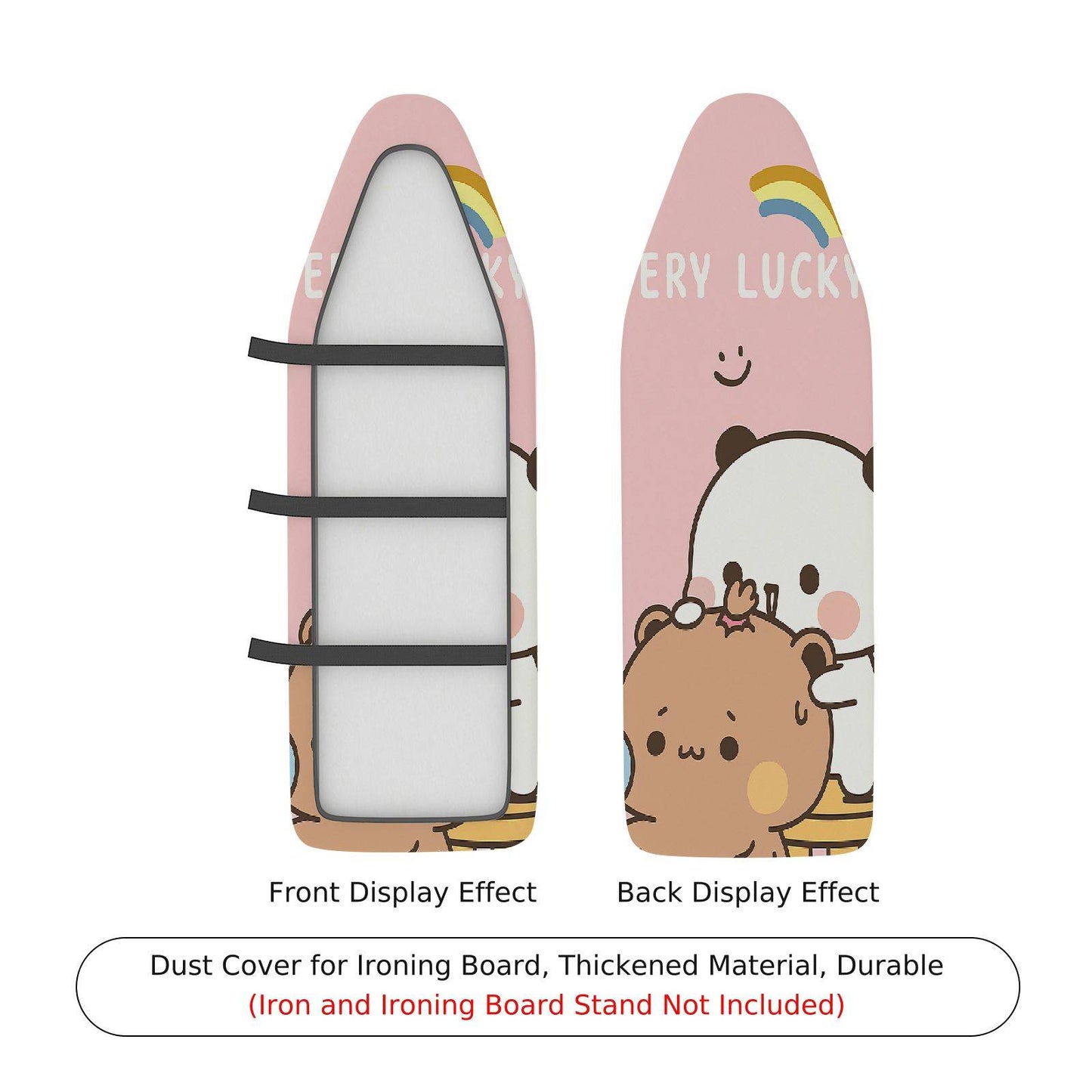 1-Piece Cute Animal Rainbow Ironing Board Cover, Universal Size, Without Board