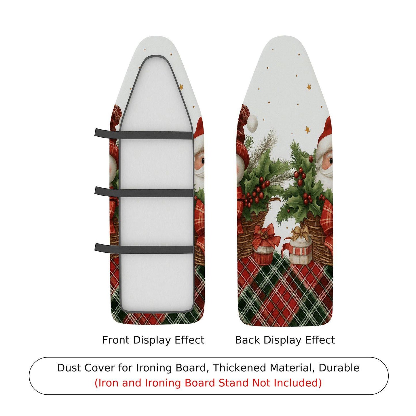 1-Piece Christmas Santa Snowman Ironing Board Cover, Universal Size, Without Board