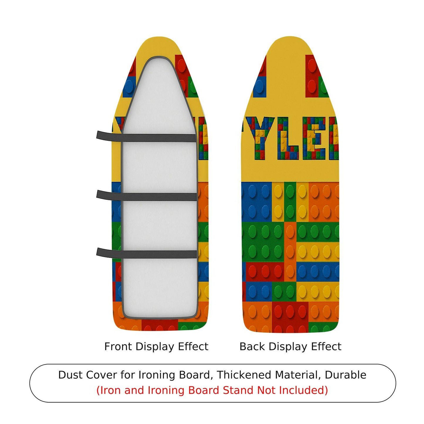 1-Piece Colorful Block Pattern Creative Fun Play Ironing Board Cover, Universal Size, Without Board