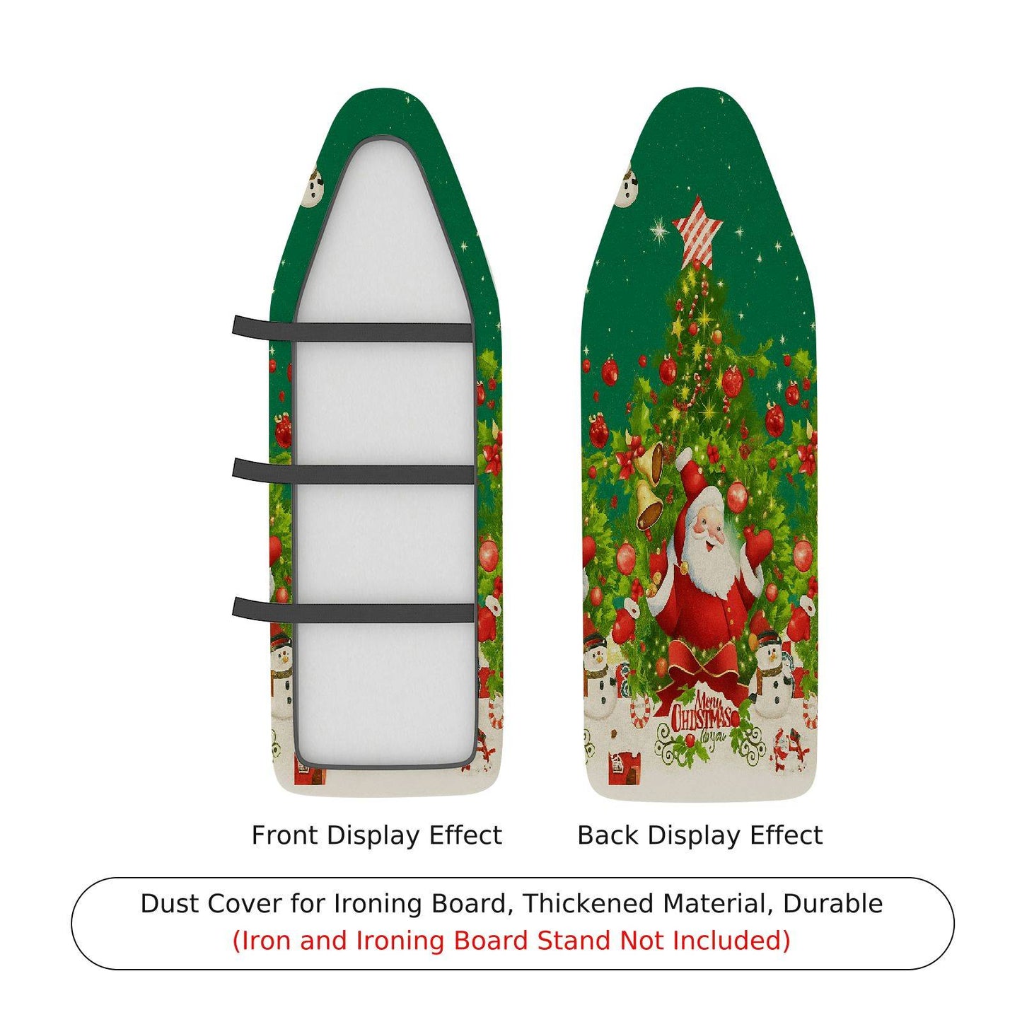 1-Piece Christmas Santa Snowman Ironing Board Cover, Universal Size, Without Board