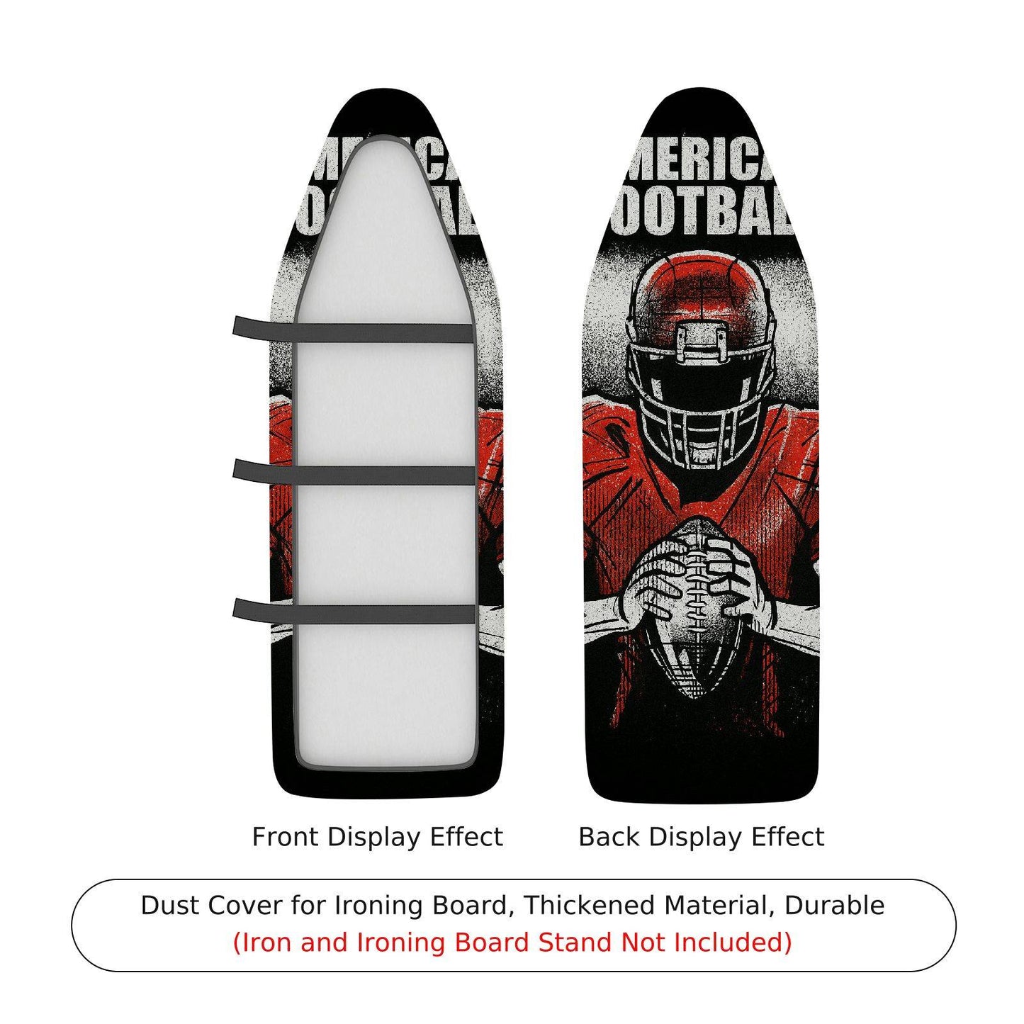 1-Piece American Football Sports Athlete Ironing Board Cover, Universal Size, Without Board