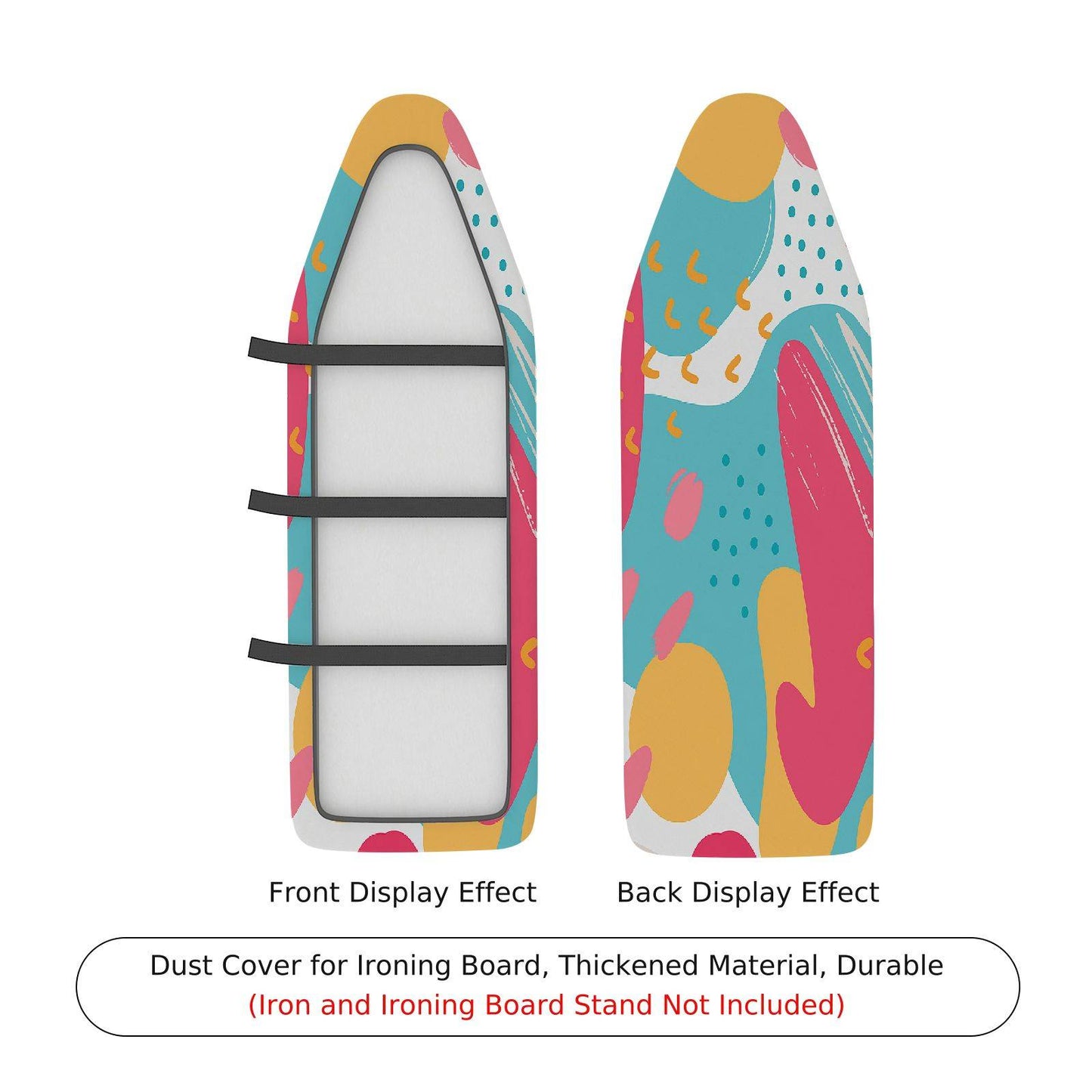 1-Piece Abstract Colorful Art Splash Ironing Board Cover, Universal Size, Without Board