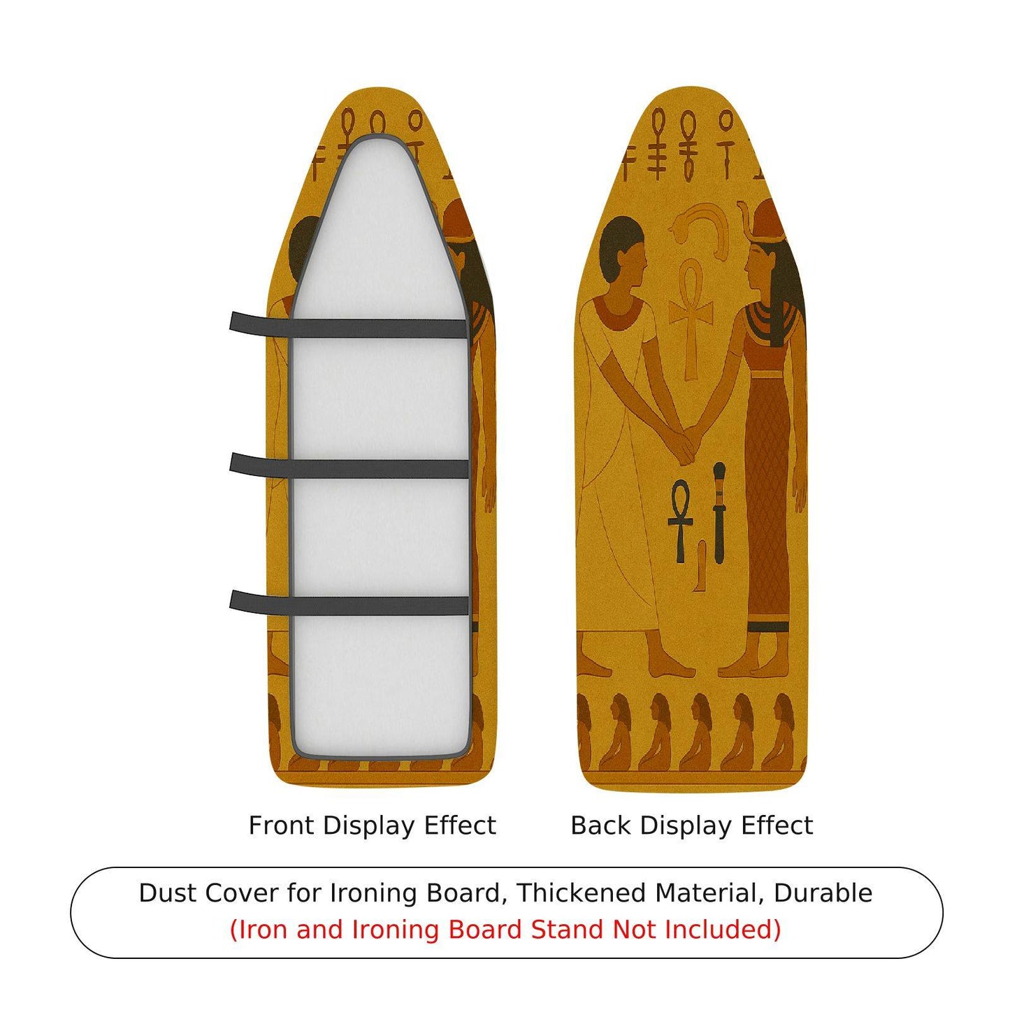 1-Piece Ancient Egyptian Hieroglyphs Art Design Ironing Board Cover, Universal Size, Without Board