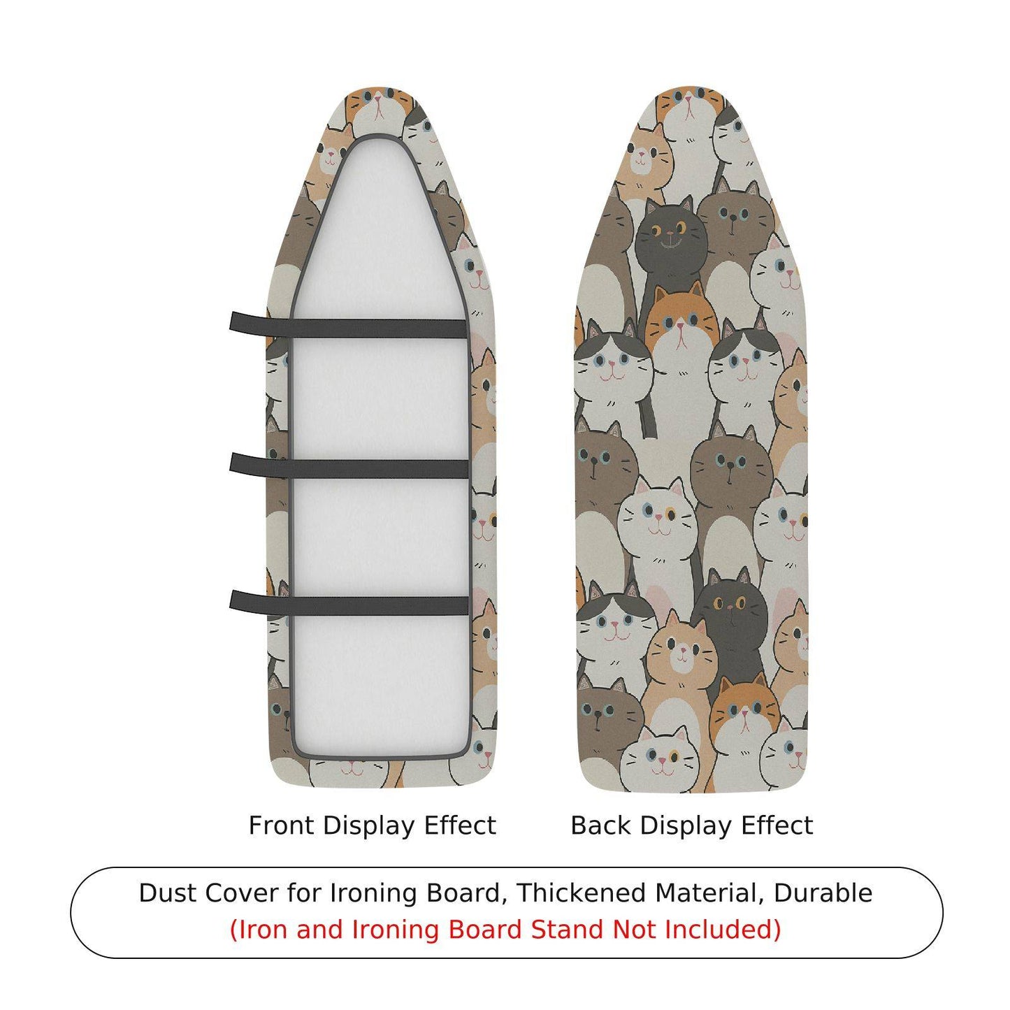 1-Piece Cat Pattern Cute Animal Ironing Board Cover, Universal Size, Without Board