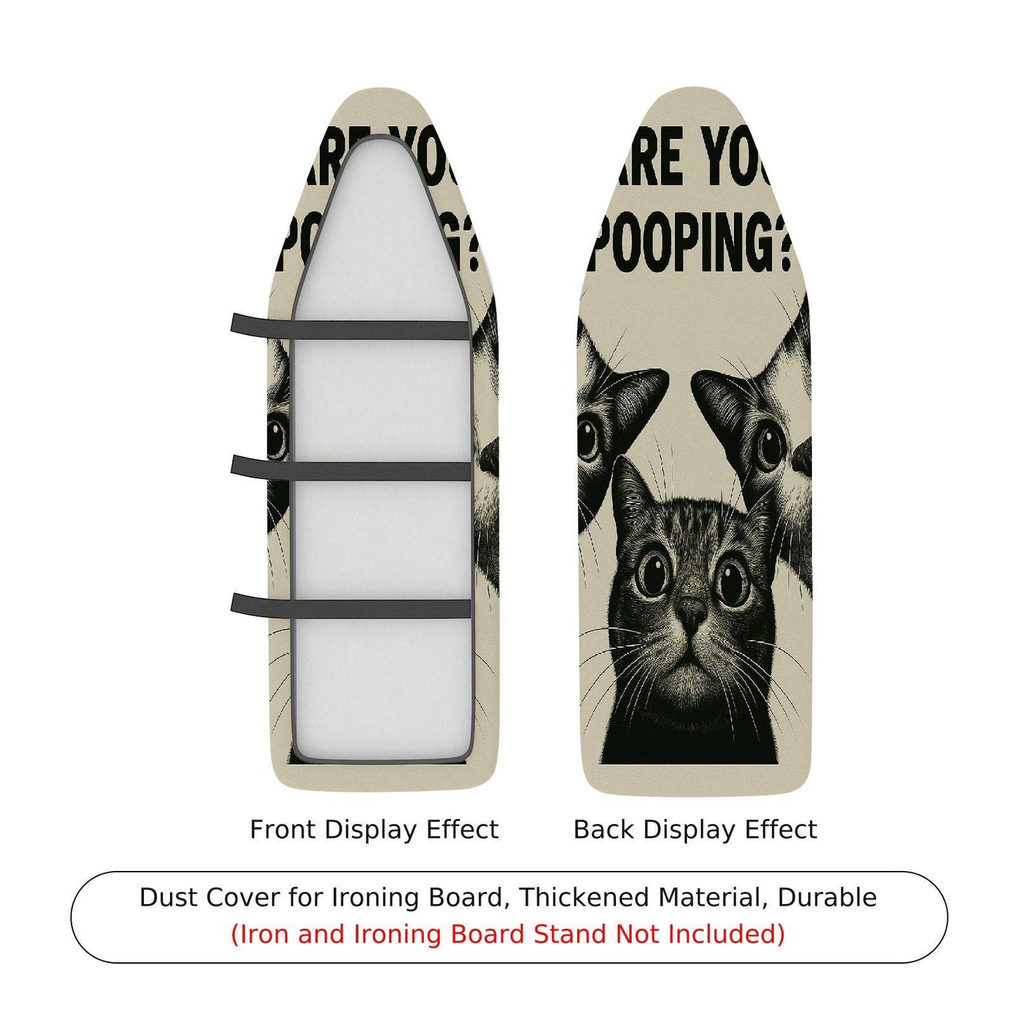 1-Piece Funny Cats Humor Ironing Board Cover, Universal Size, Without Board