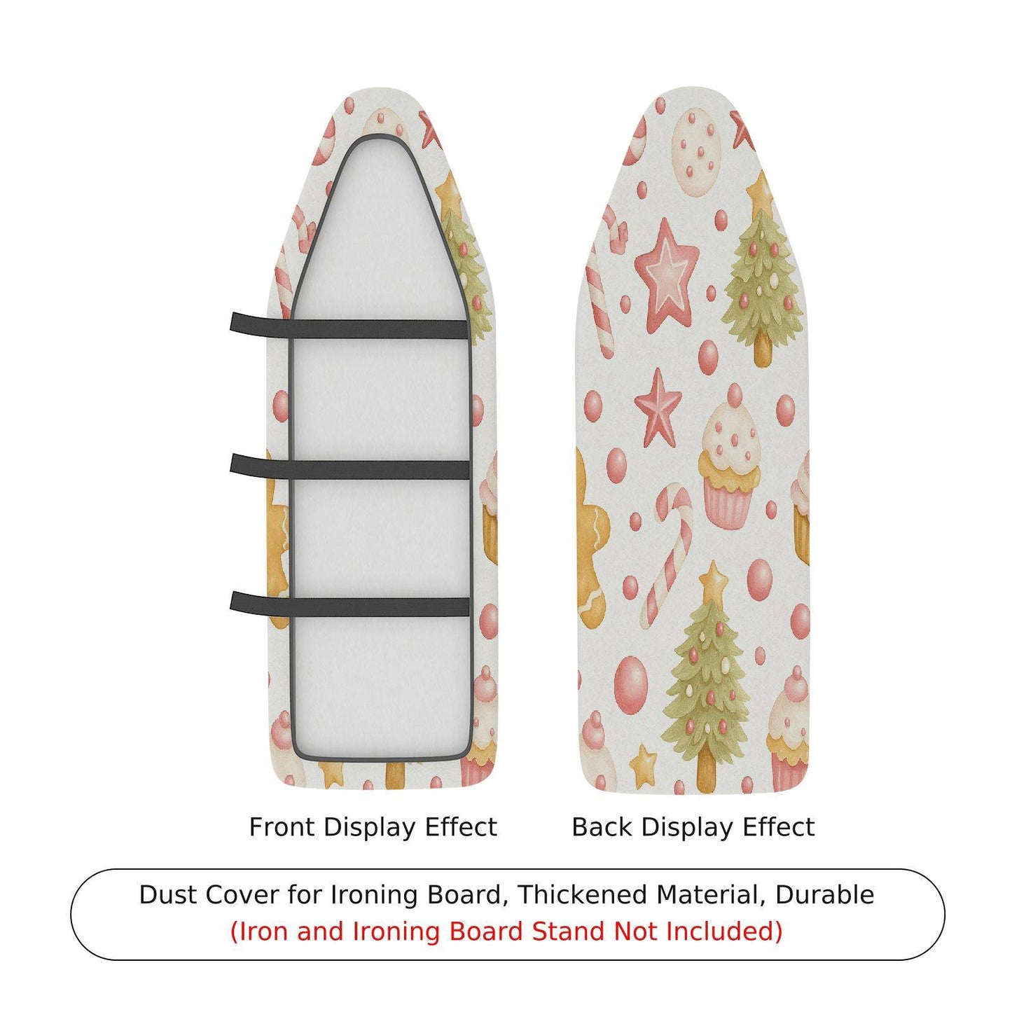 1-Piece Christmas Tree Gingerbread Candy Ironing Board Cover, Universal Size, Without Board