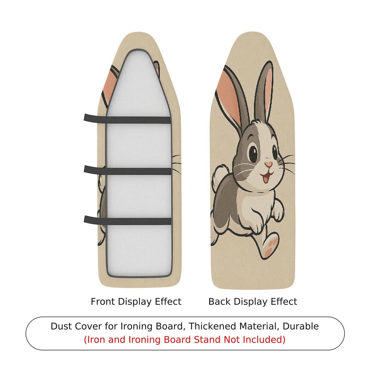 1-Piece Rabbit Cute Ironing Board Cover, Universal Size, Without Board
