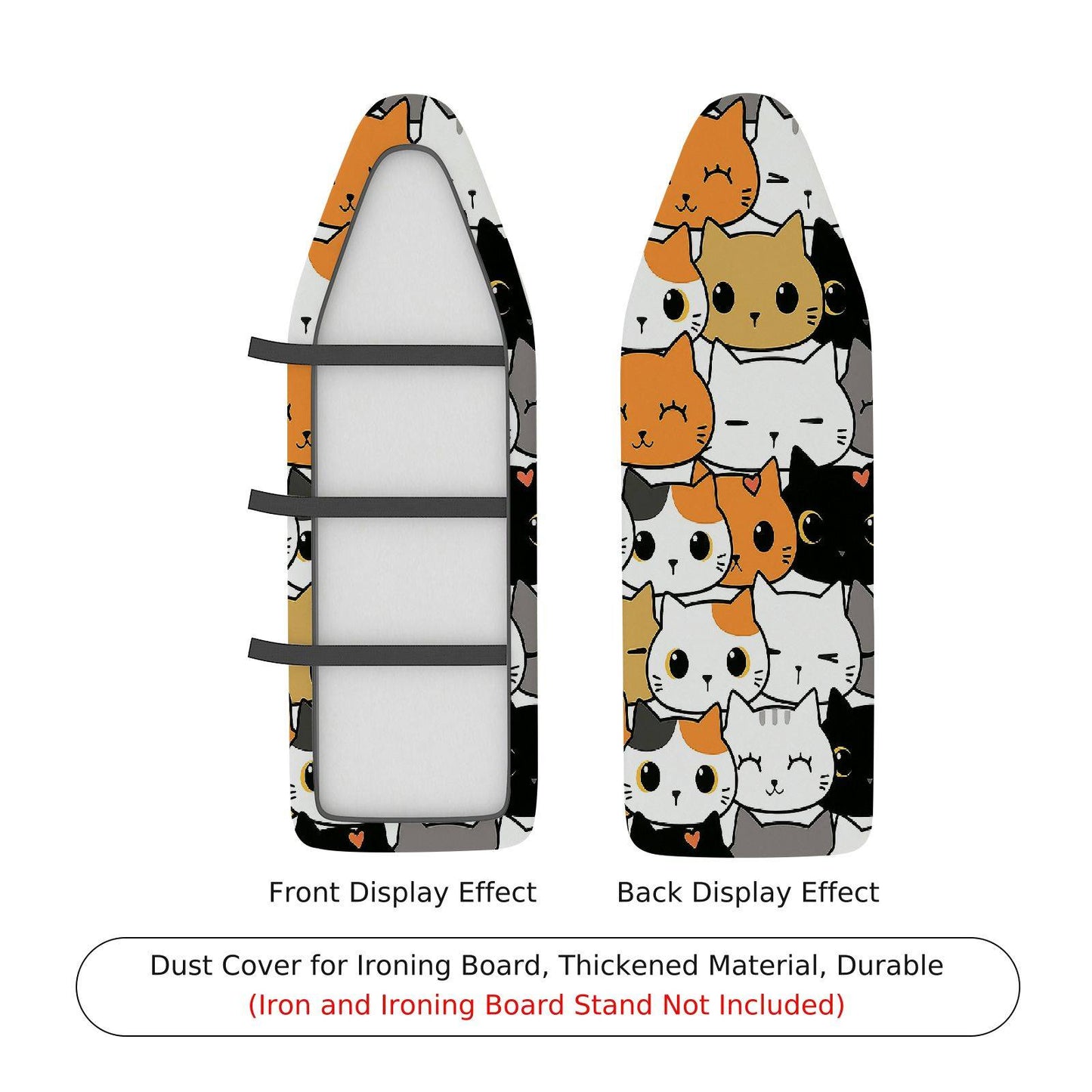 1-Piece Cute Cat Pattern Animal Ironing Board Cover, Universal Size, Without Board