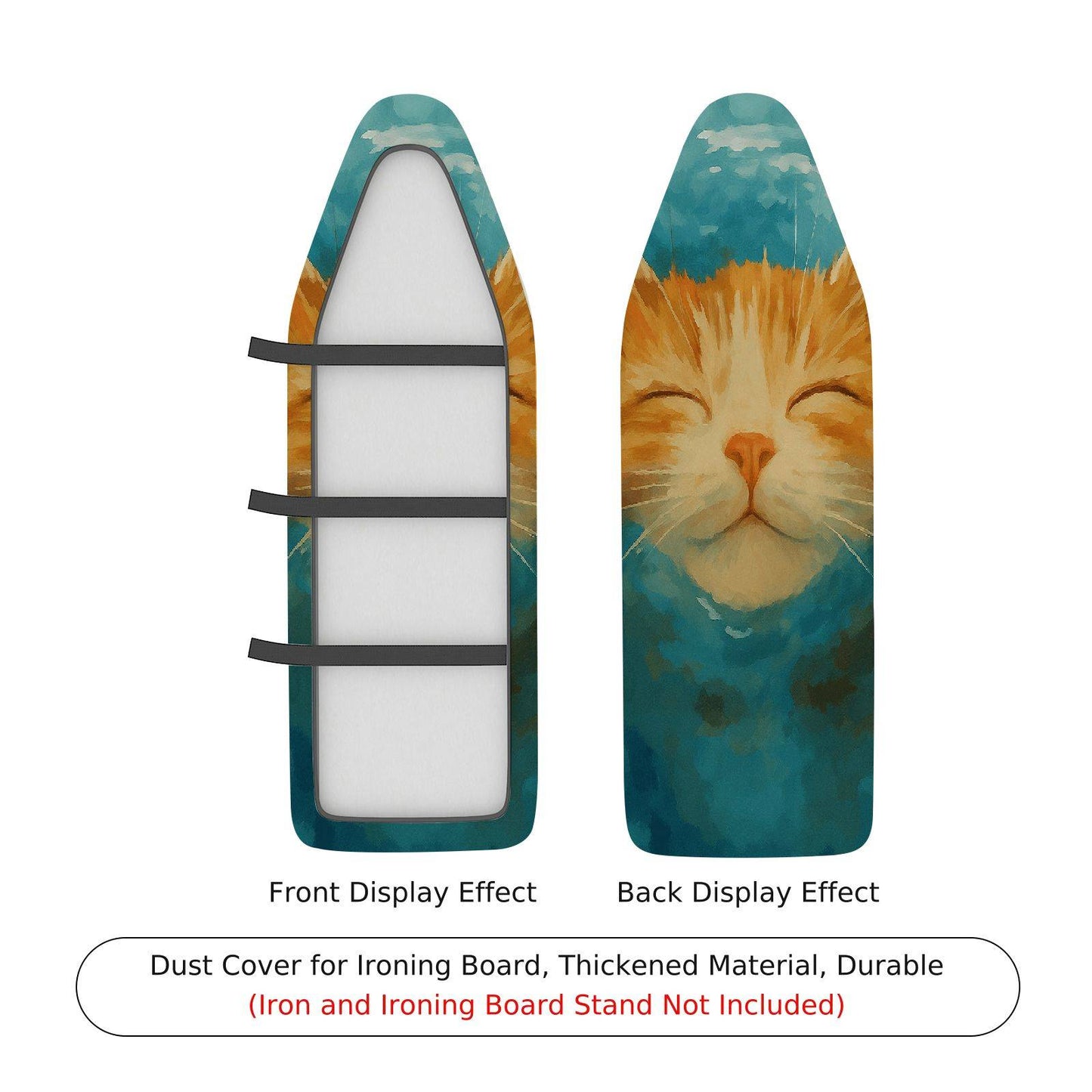 1-Piece Cat Pattern Cute Art Ironing Board Cover, Universal Size, Without Board