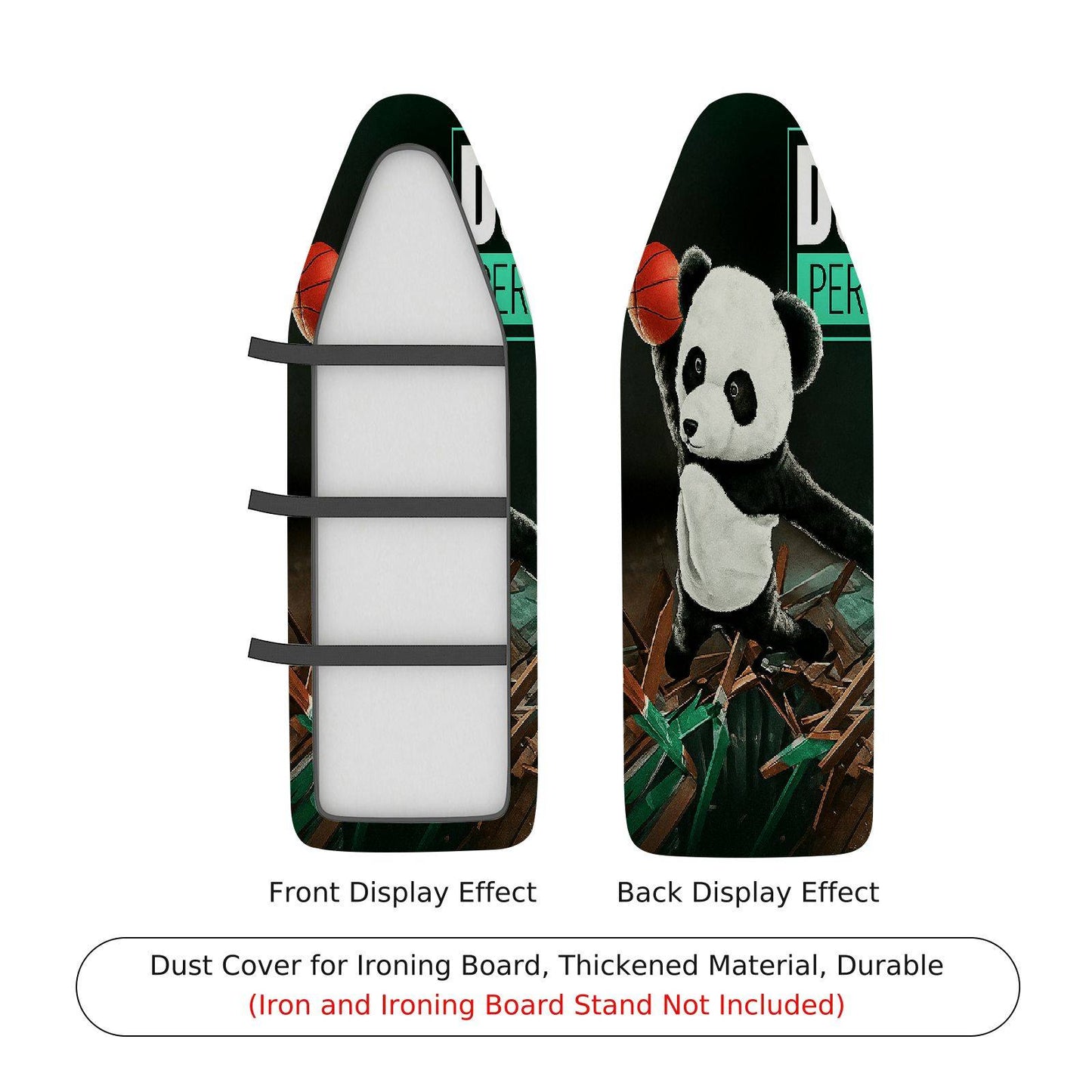 1-Piece Panda Basketball Fun Ironing Board Cover, Universal Size, Without Board