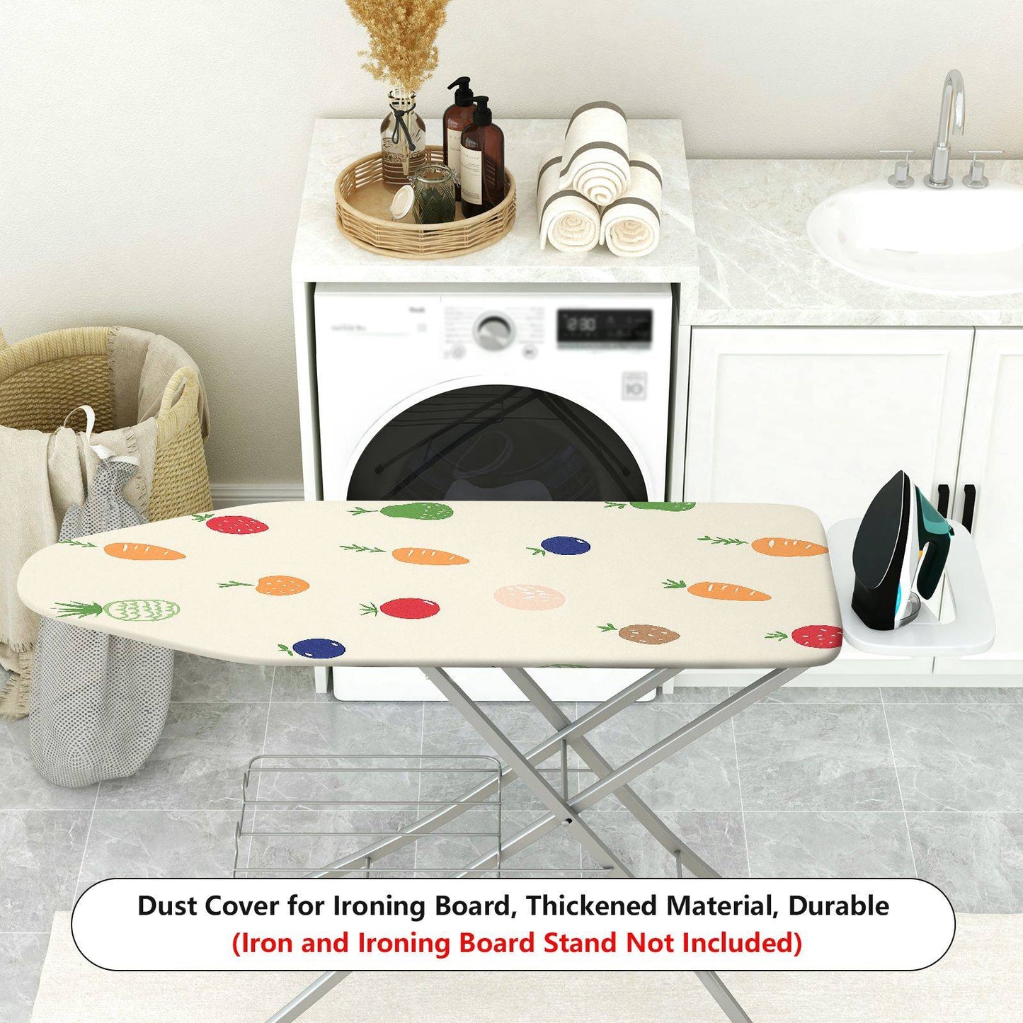 1-Piece Fruit Vegetable Pattern Colorful Ironing Board Cover, Universal Size, Without Board