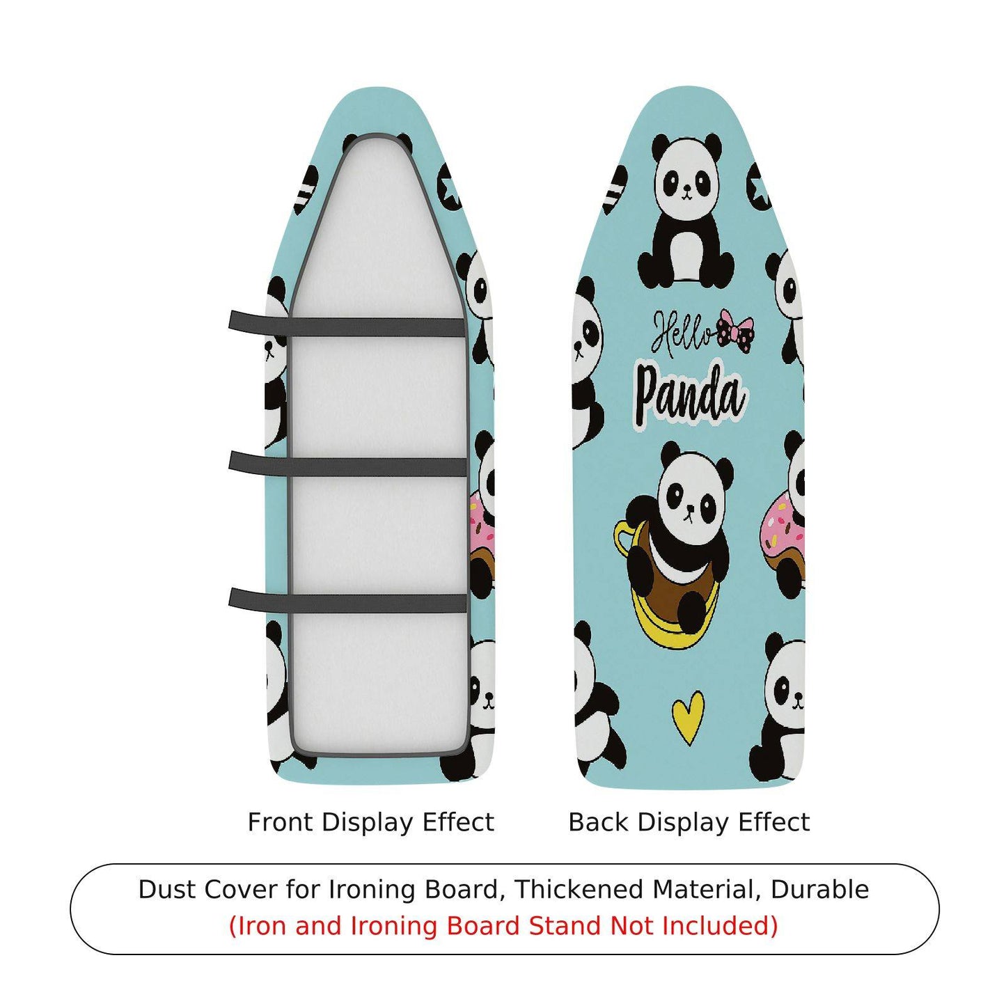 1-Piece Panda Cute Ironing Board Cover, Universal Size, Without Board