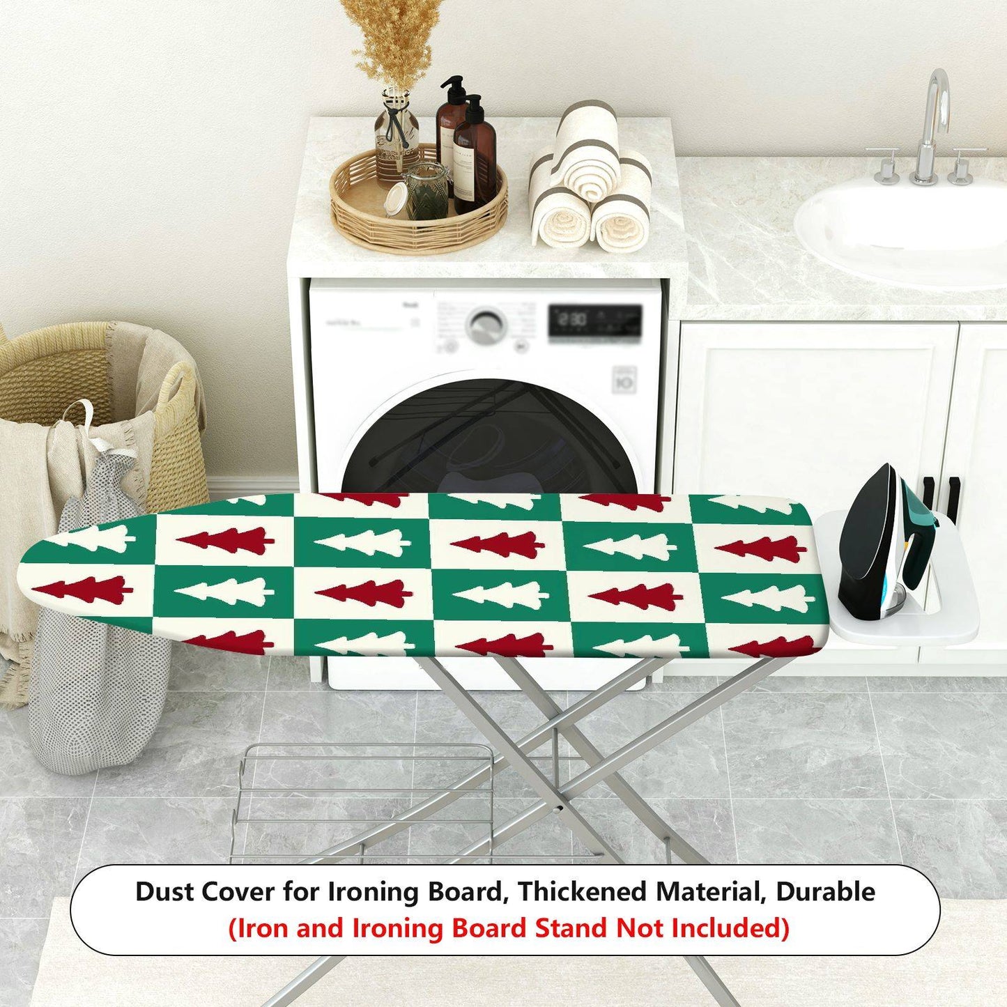 1-Piece Christmas Tree Pattern Festive Decoration Holiday Style Ironing Board Cover, Universal Size, Without Board