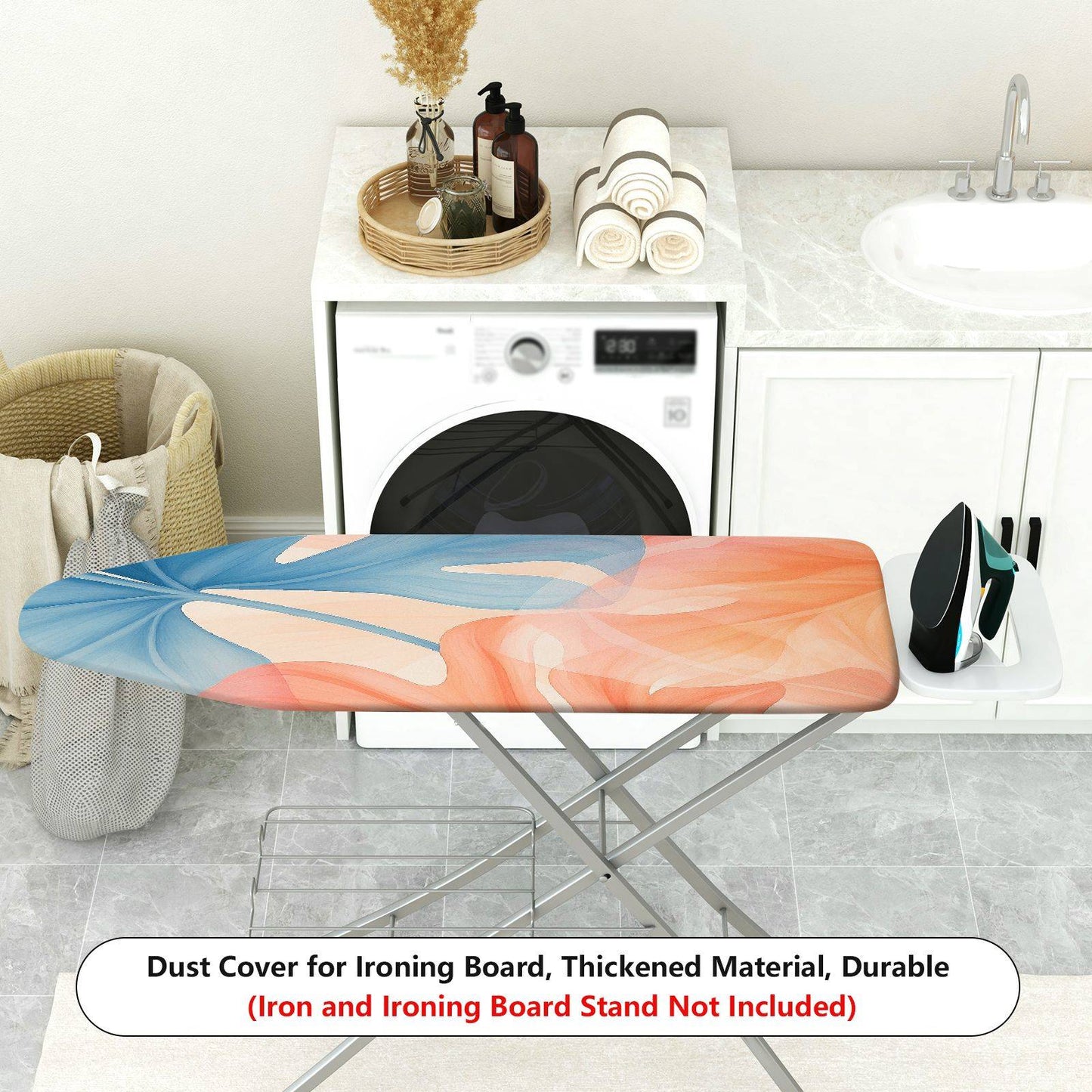 1-Piece Abstract Leaf Colorful Ironing Board Cover, Universal Size, Without Board