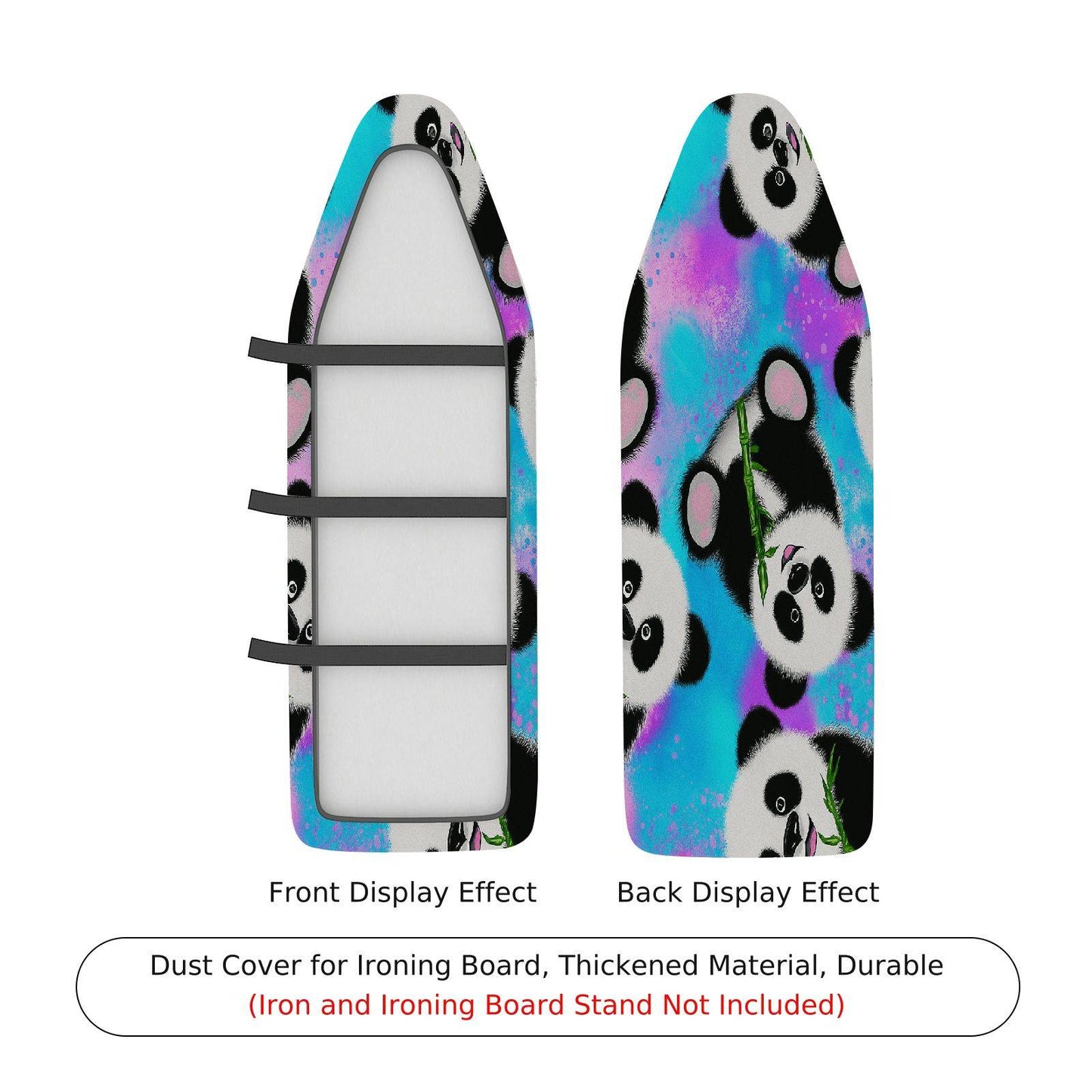 1-Piece Panda Colorful Cute Ironing Board Cover, Universal Size, Without Board