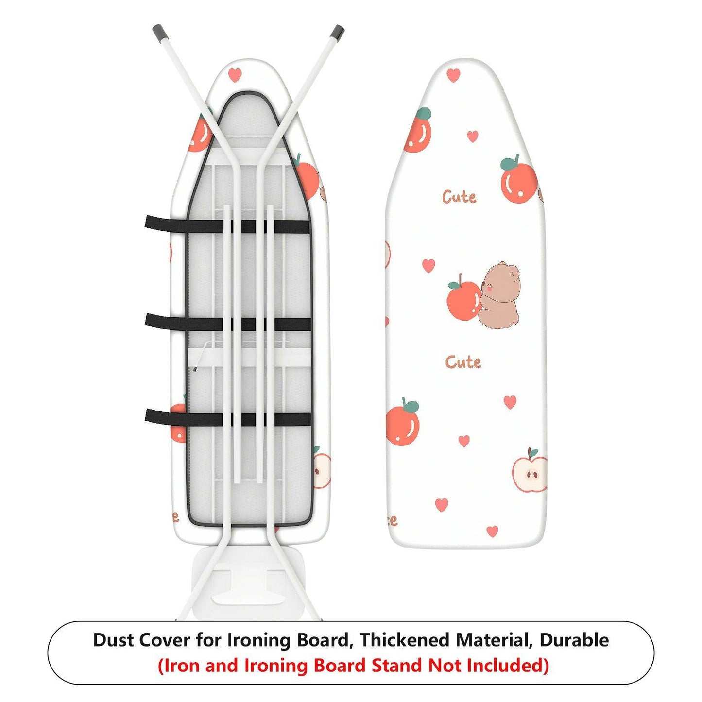 1-Piece Cute Peach Ironing Board Cover, Universal Size, Without Board