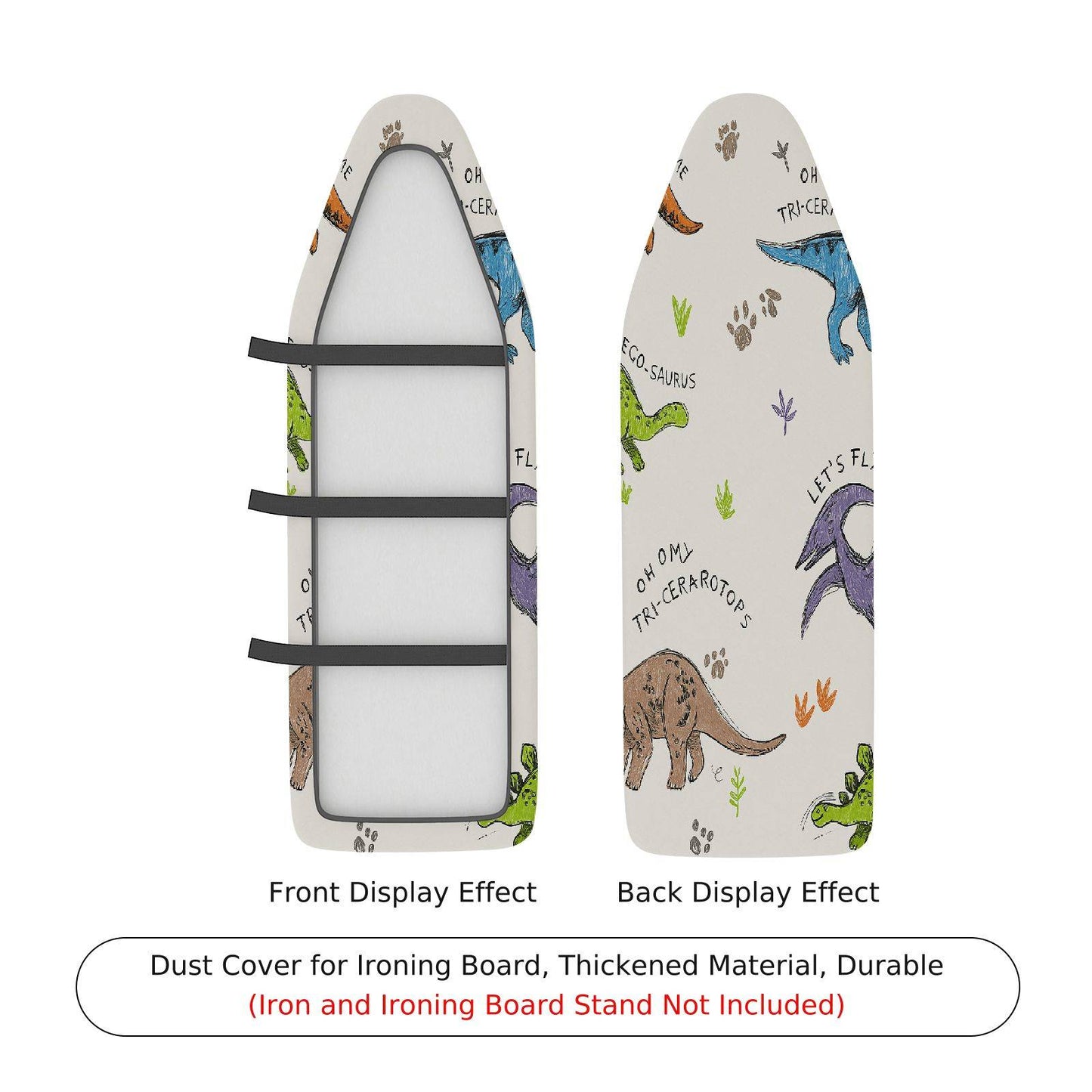 1-Piece Dinosaur Fun Ironing Board Cover, Universal Size, Without Board