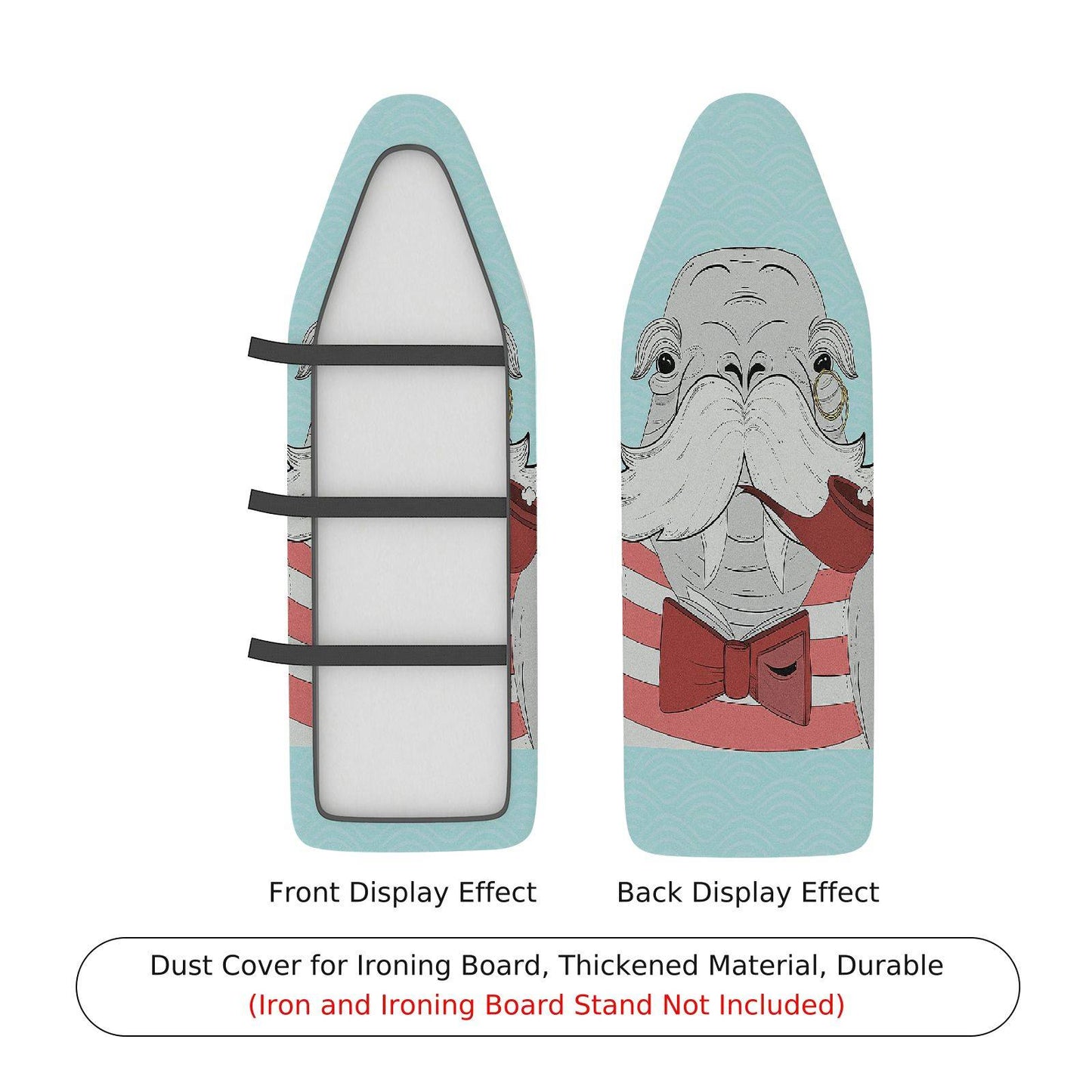 1-Piece Christmas Santa Claus Ironing Board Cover, Universal Size, Without Board