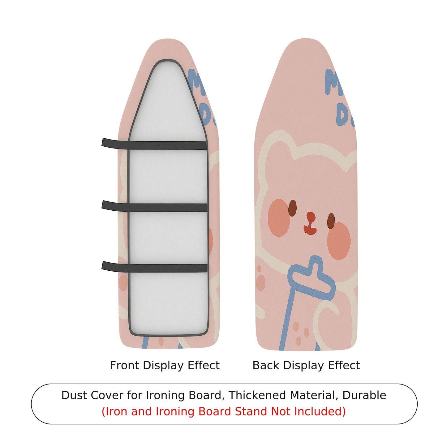 1-Piece Cute Pink Ironing Board Cover, Universal Size, Without Board