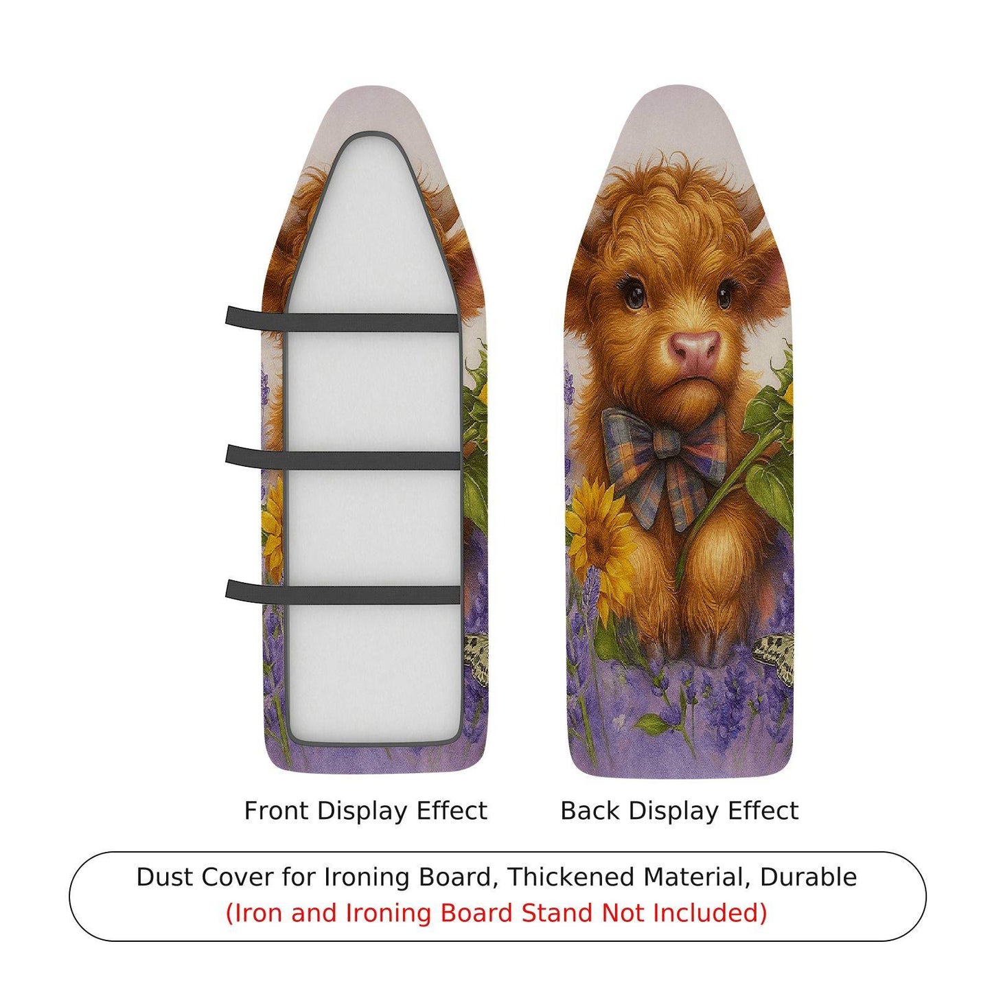 1-Piece Cute Animal Floral Decorative Ironing Board Cover, Universal Size, Without Board
